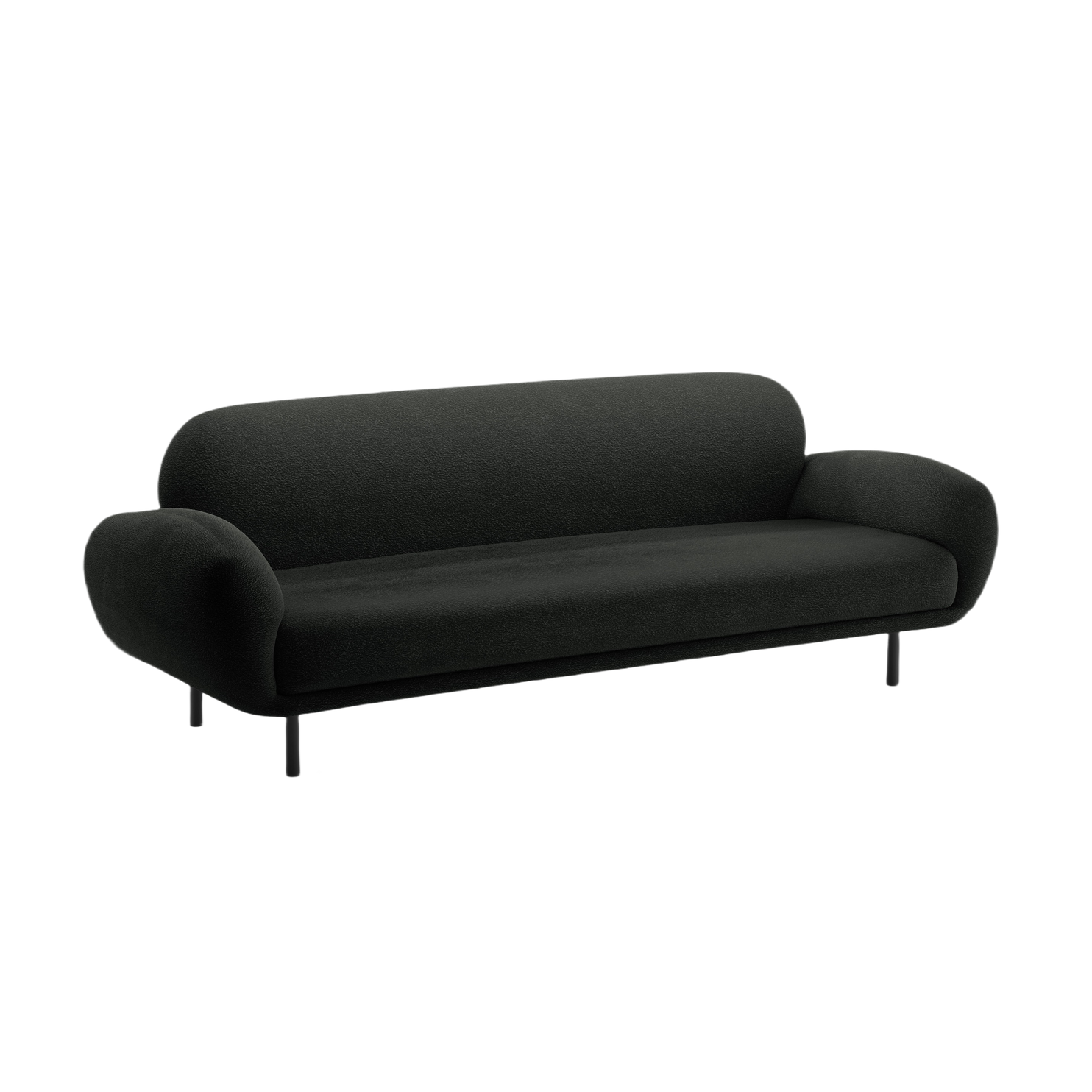 Sofa 3-zits POPPY zwart boucle