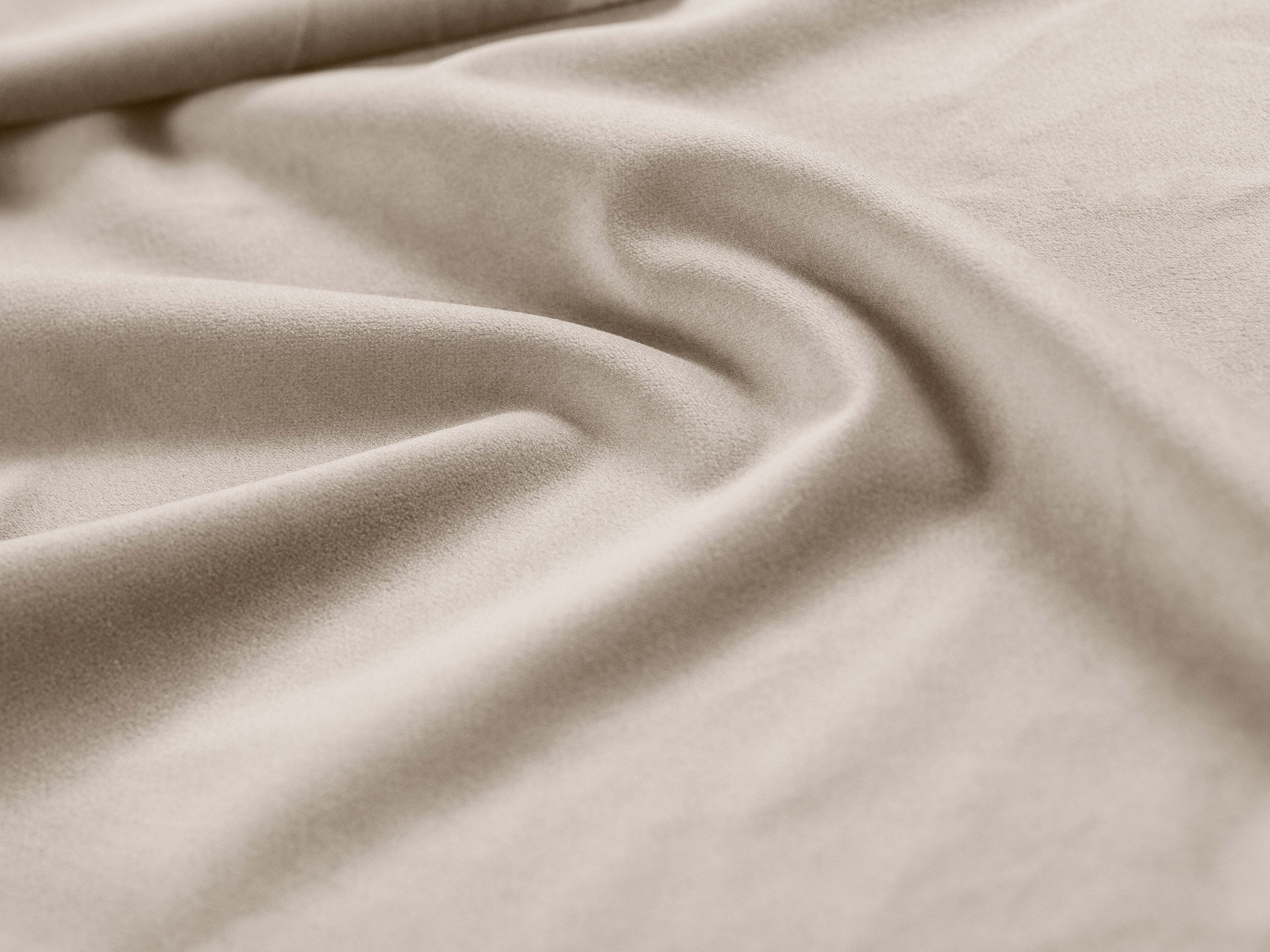 Sofa 3-zits fluweel GEORGIA lichtbeige