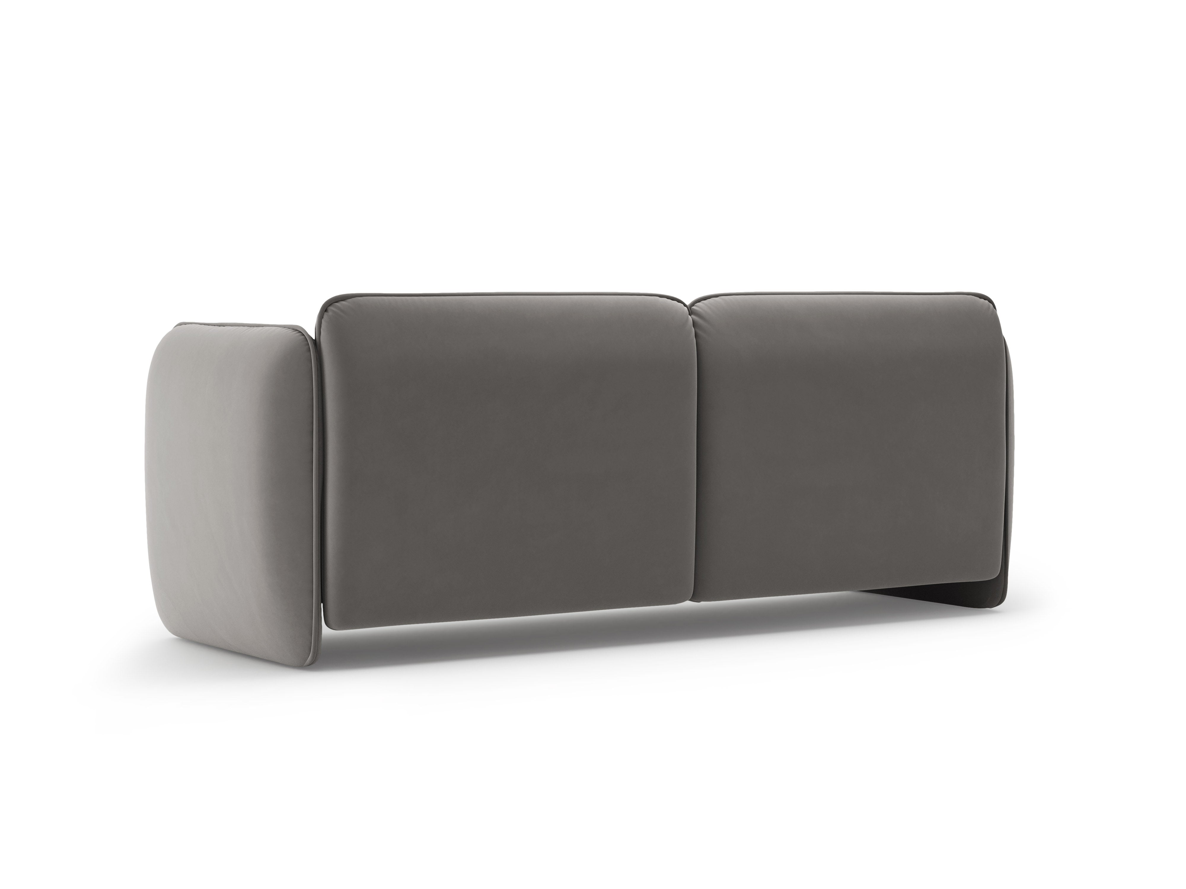 Sofa 3-zits fluweel GEORGIA grijs