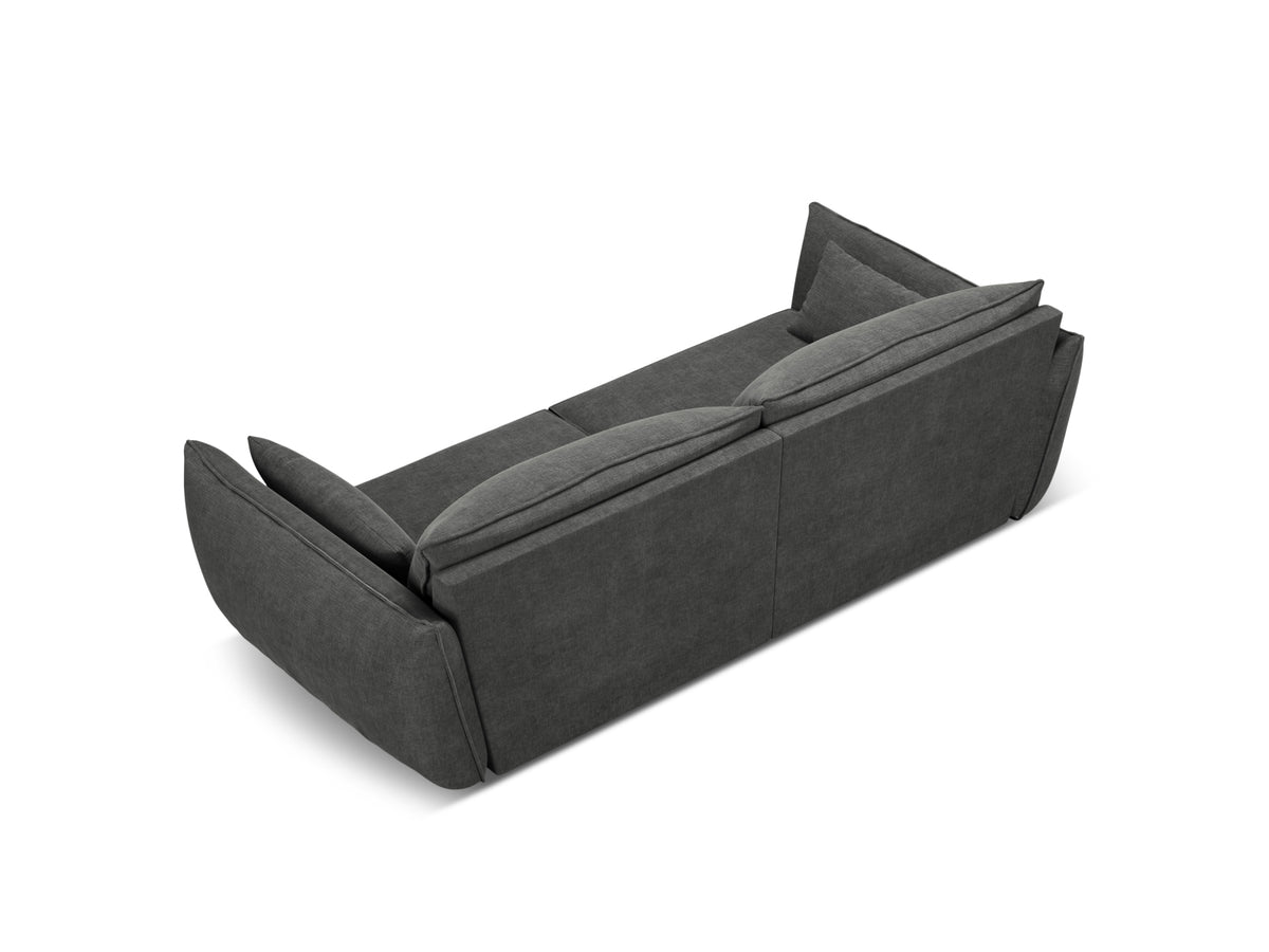 Sofa 3-osobowa KAELLE grafitowy szenil Over The Horizon – ujęcie tylne