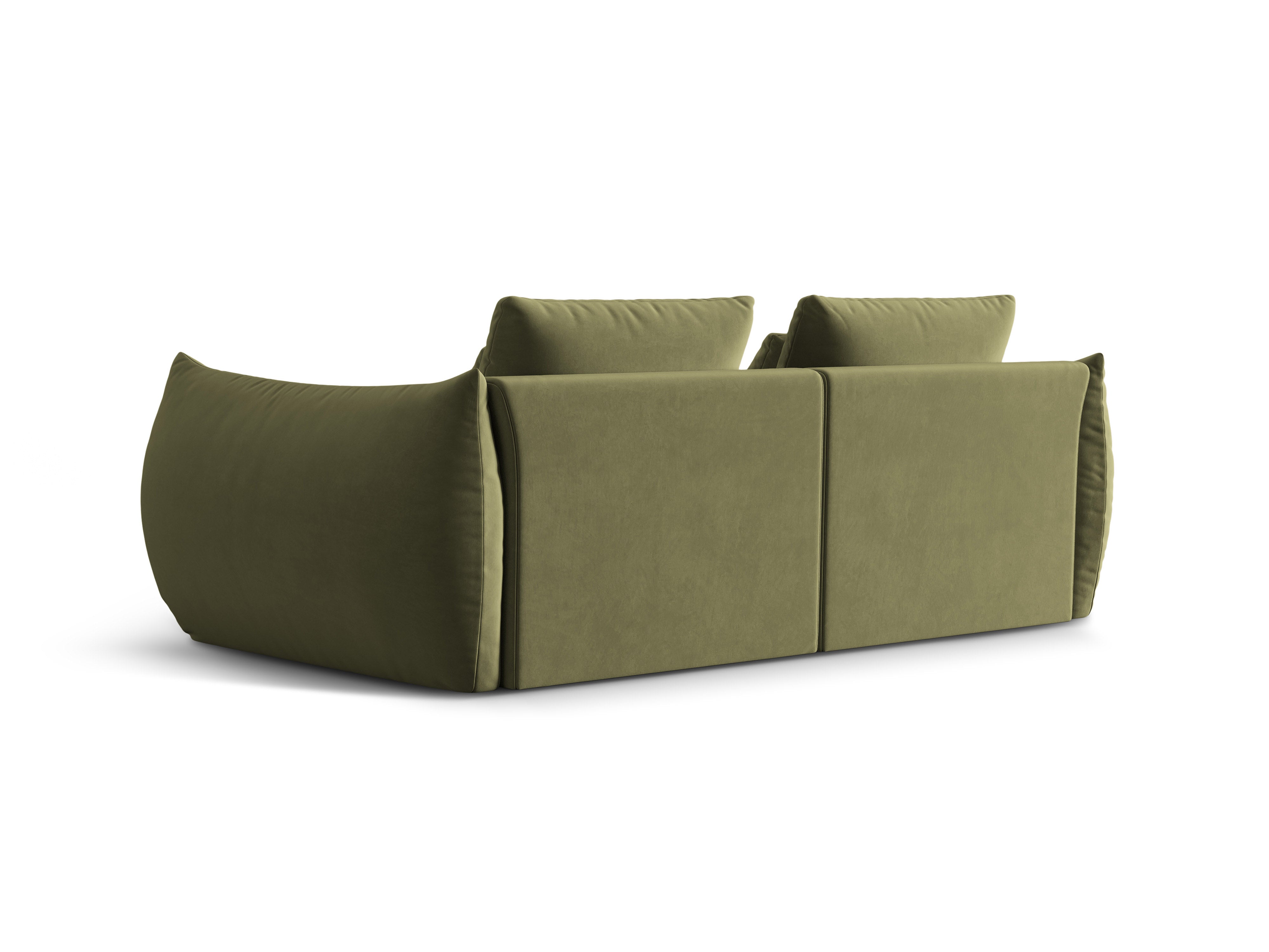 3-seater velvet sofa green green