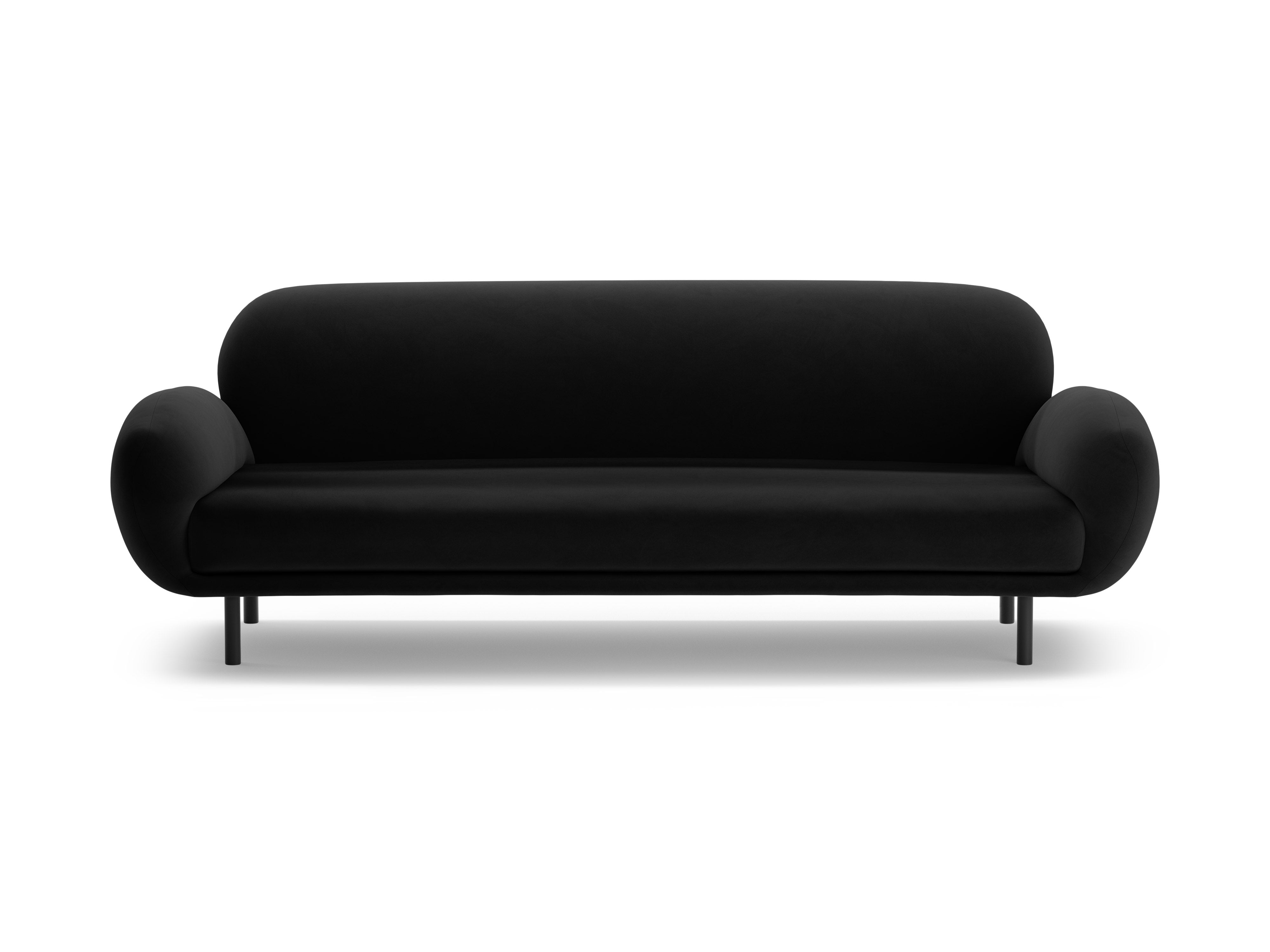 Sofa van fluweel 3-zits POPPY zwart