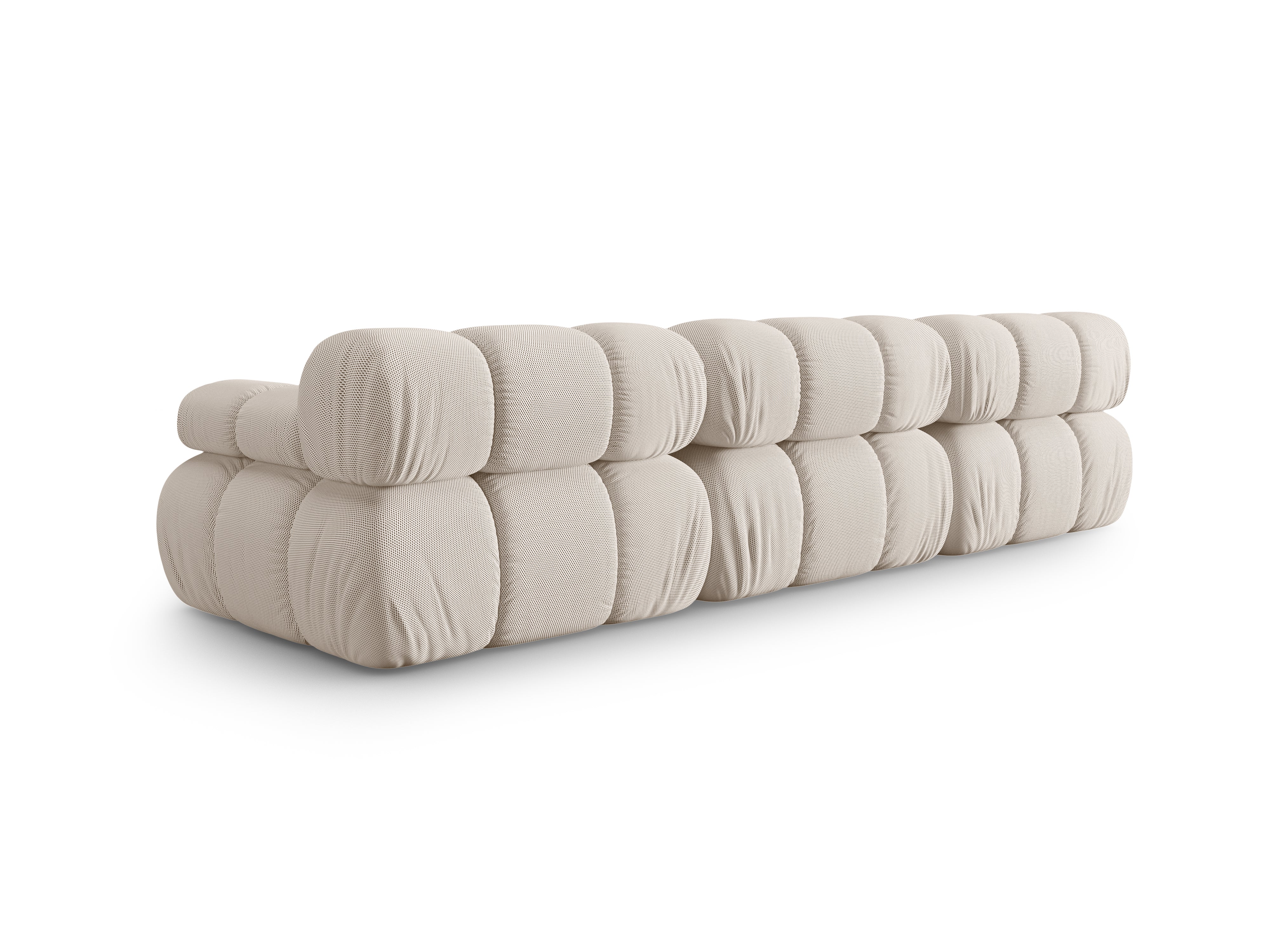 Modulaire 3-zitsbank BELLIS in beige 3D-stof