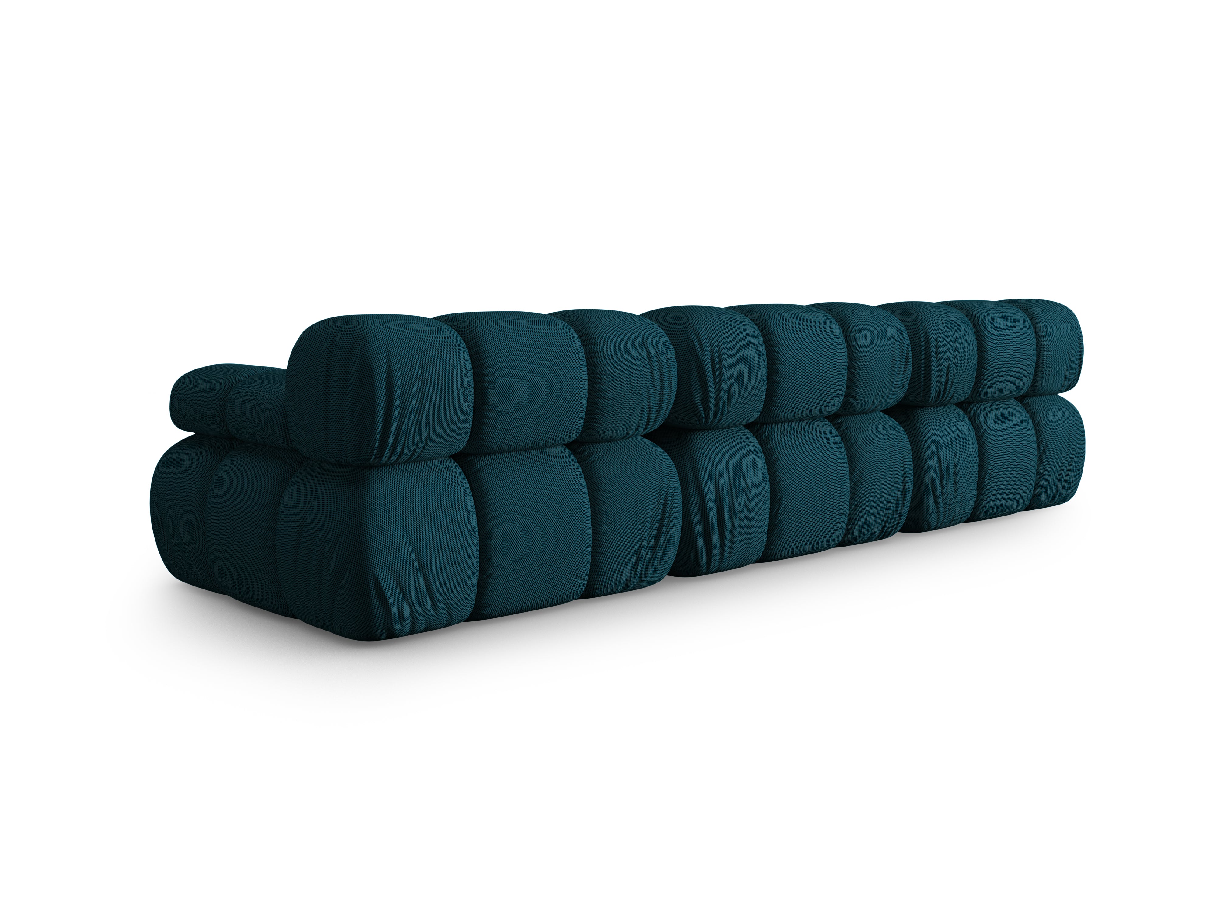 Modulaire 3-zitsbank BELLIS in zeegroene 3D-stof