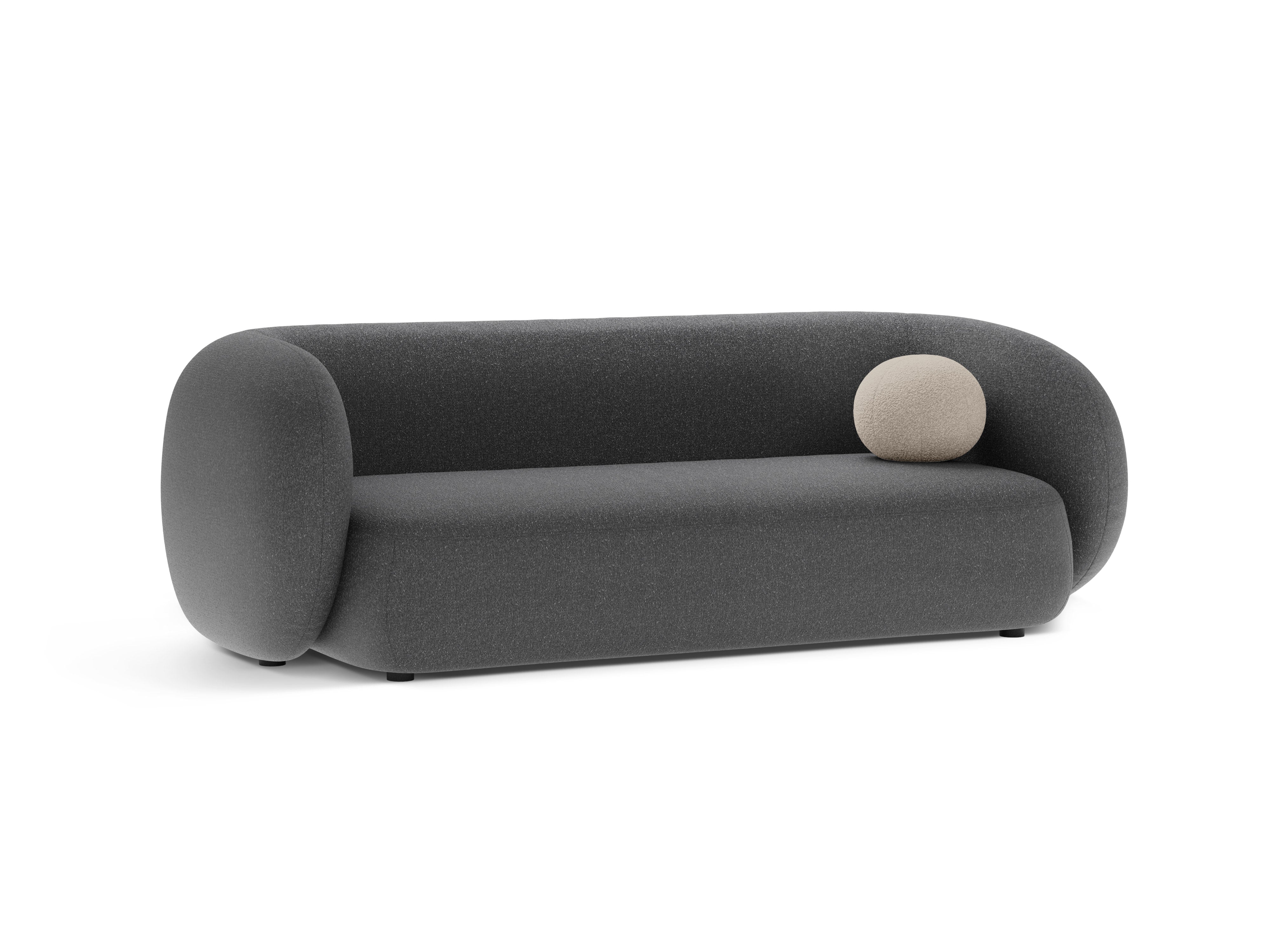 Sofa 3-zits KATE donkergrijs gemêleerd