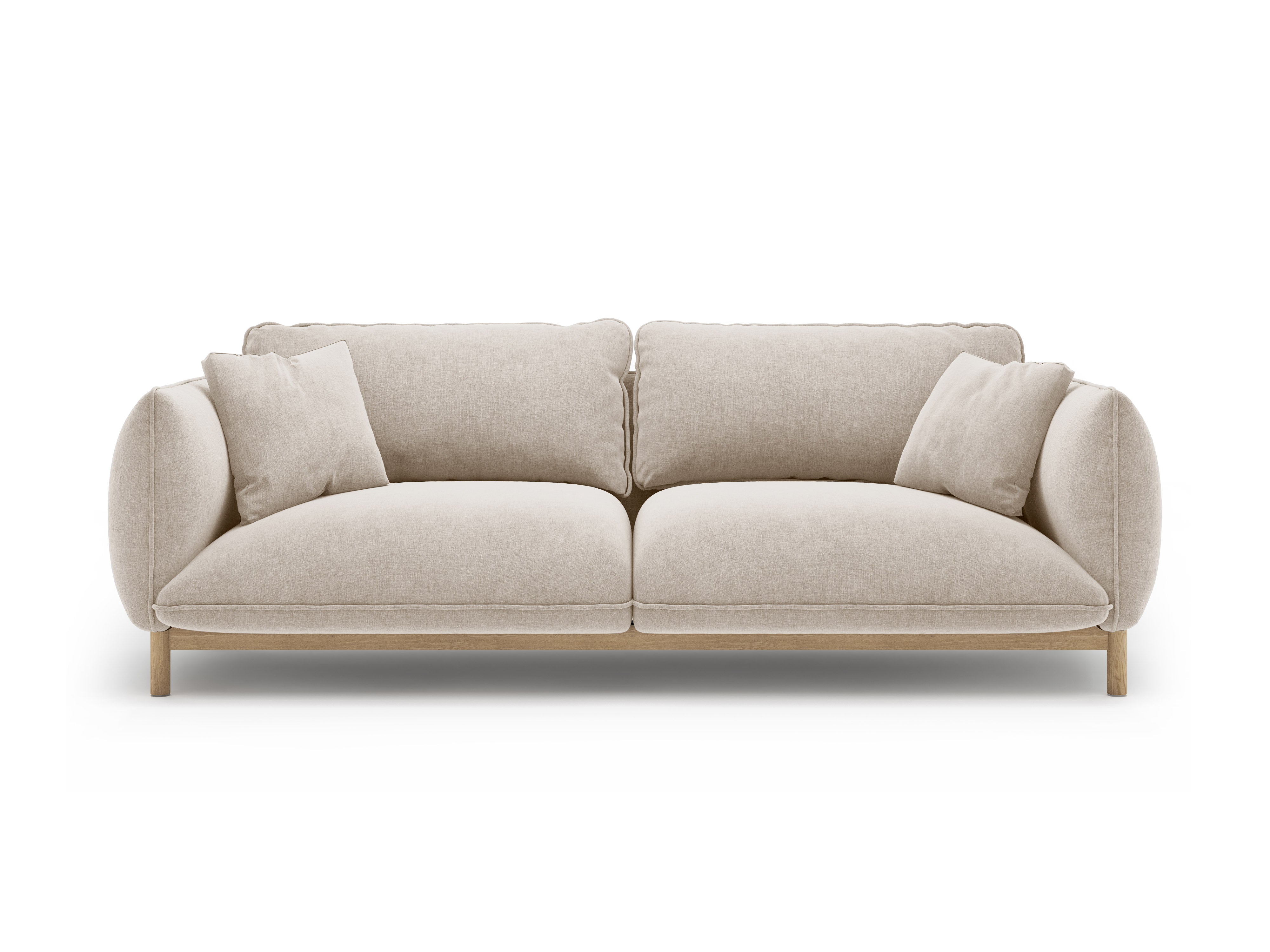 Sofa 3-Sitzer ADA hellbeige Chenille