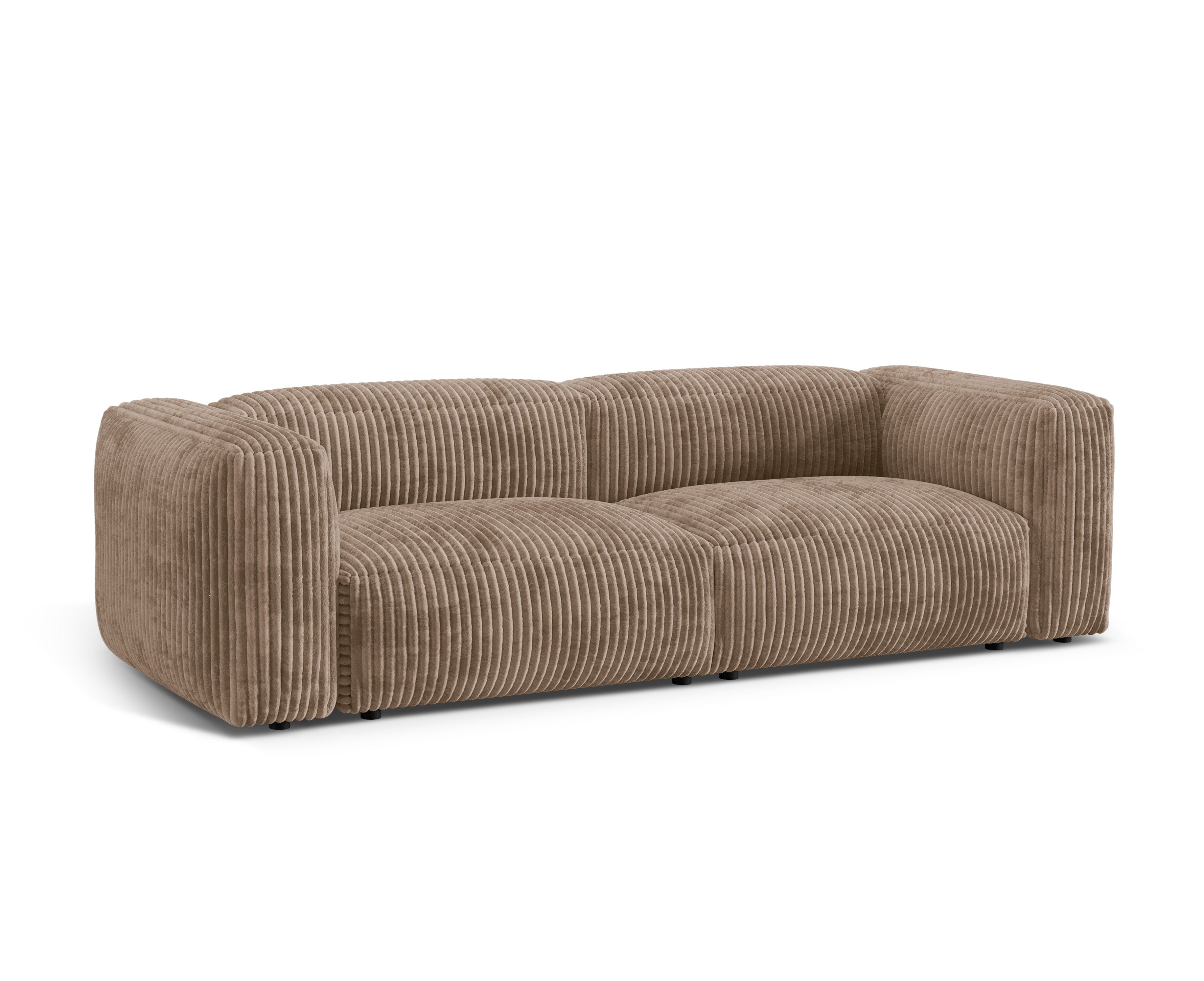 Martina 3-person sofa dark-beige corduroy