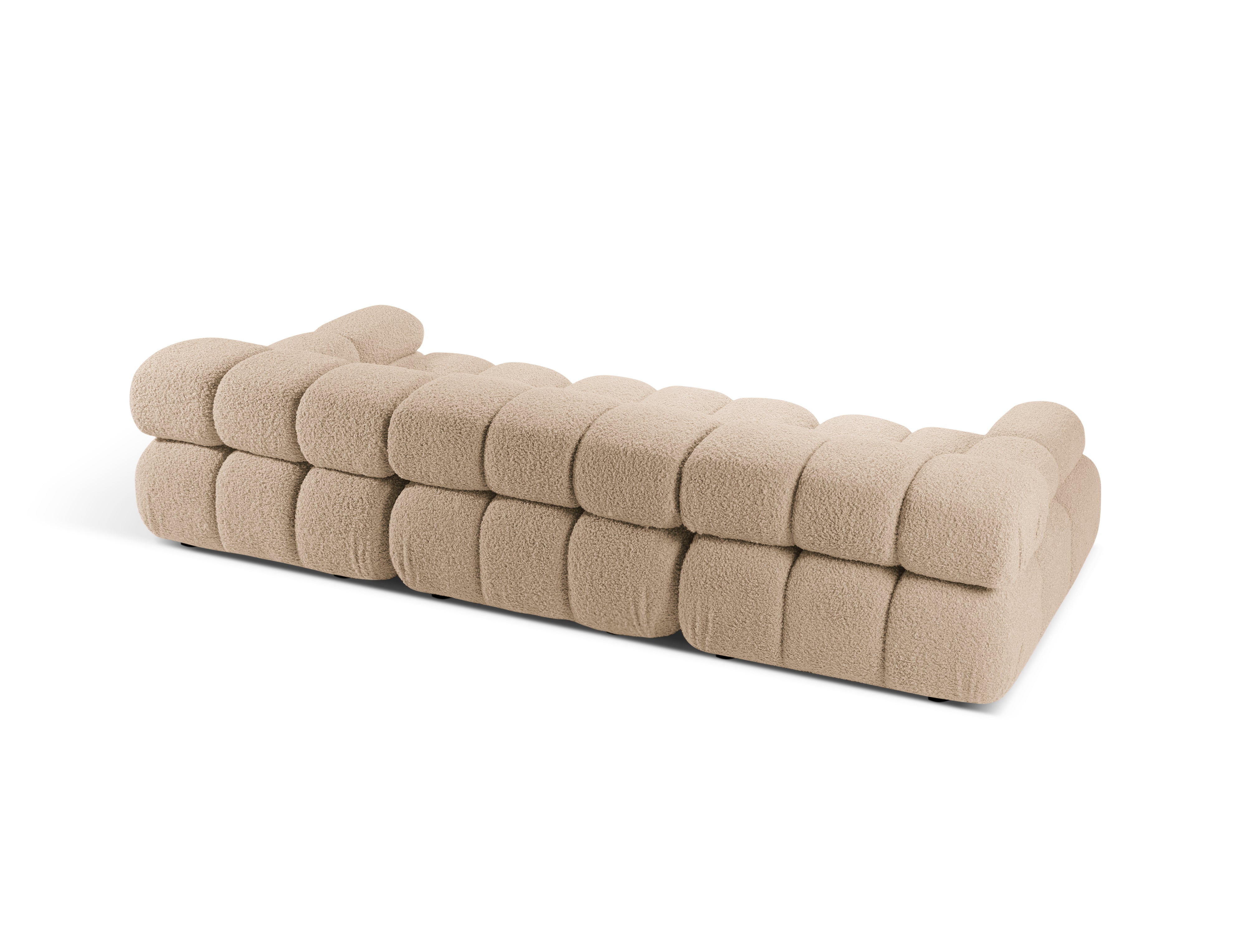 Modulaire 3-zitsbank BELLIS in zandkleurige bouclé