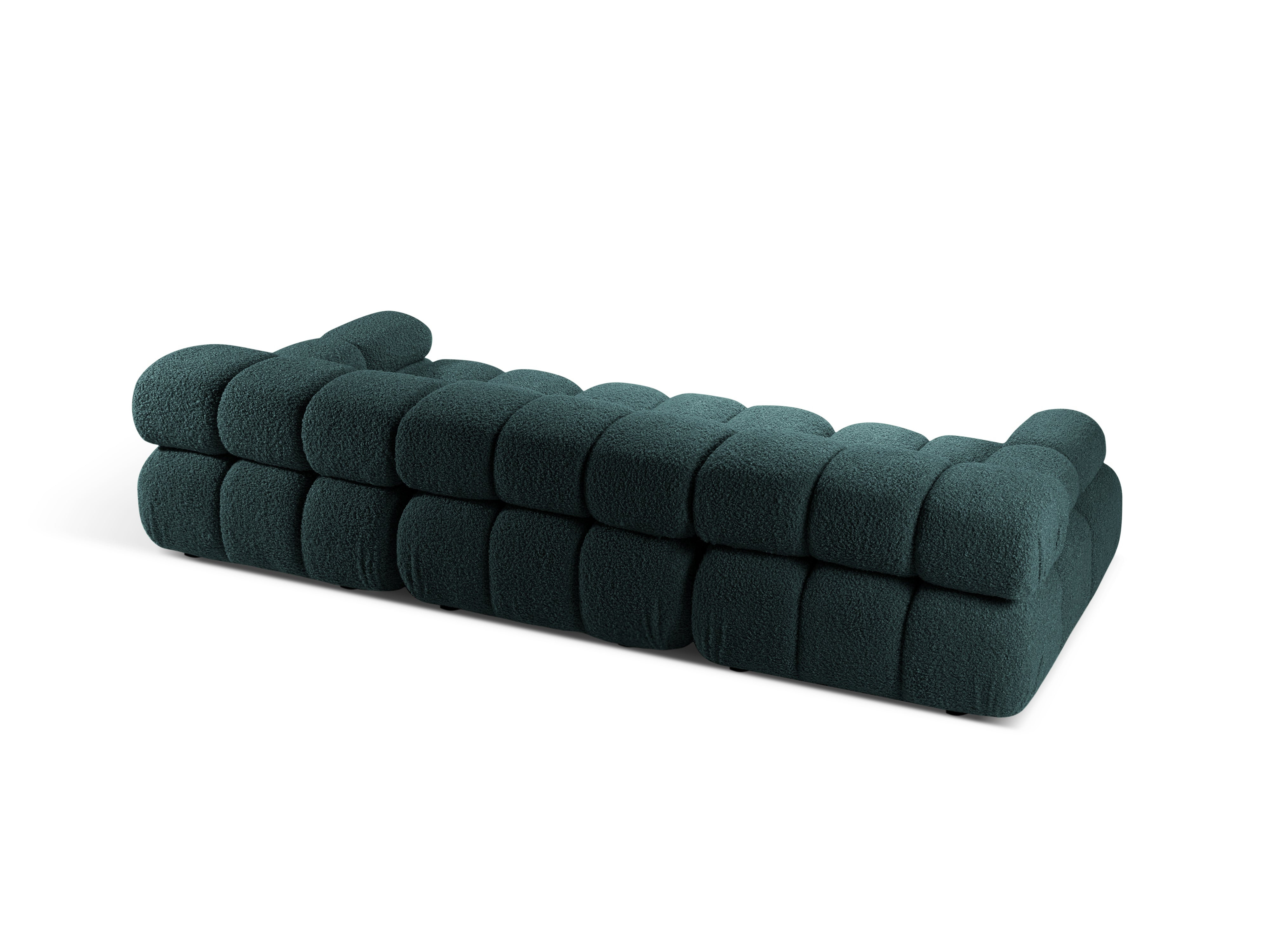 Modulaire 3-zitsbank BELLIS petrolblauwe boucle