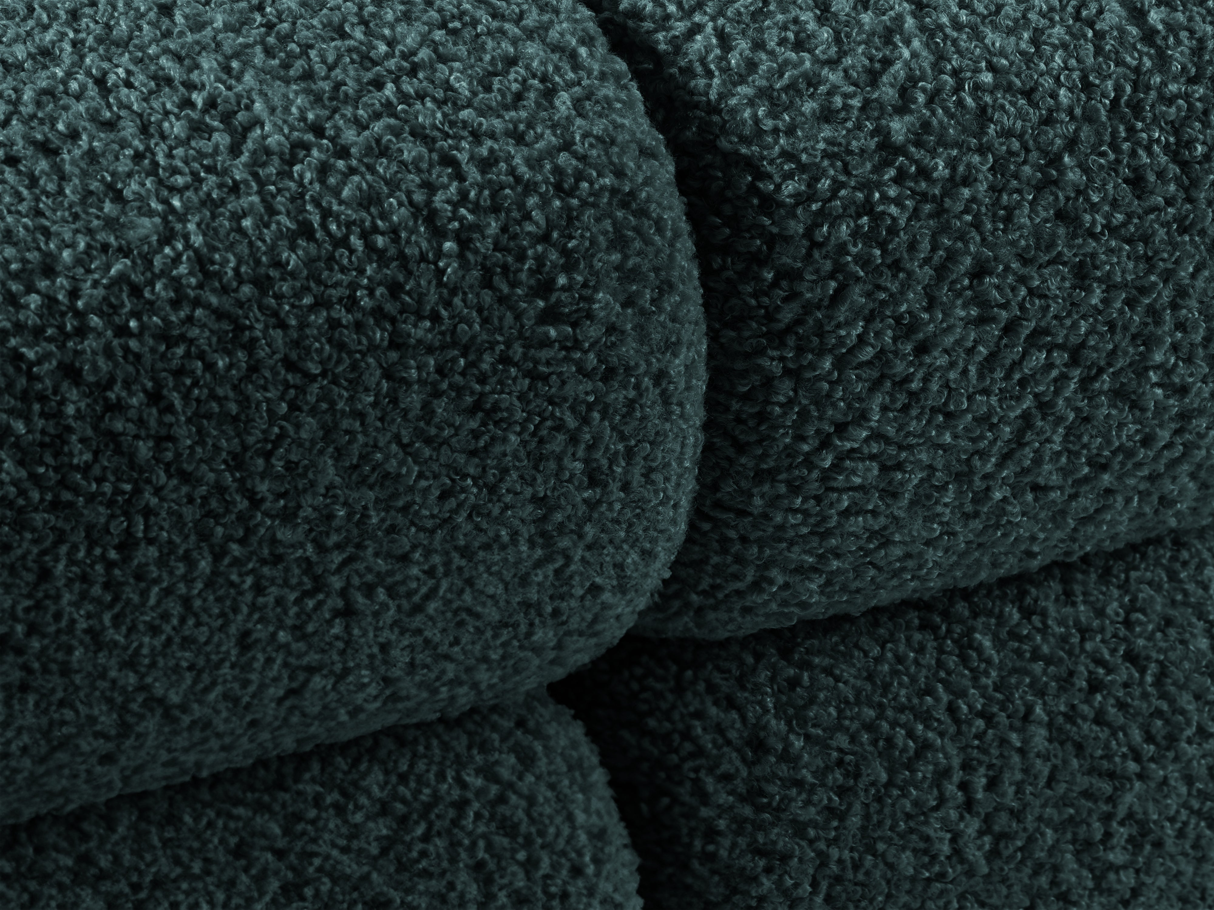 Modulaire 3-zitsbank BELLIS petrolblauwe boucle