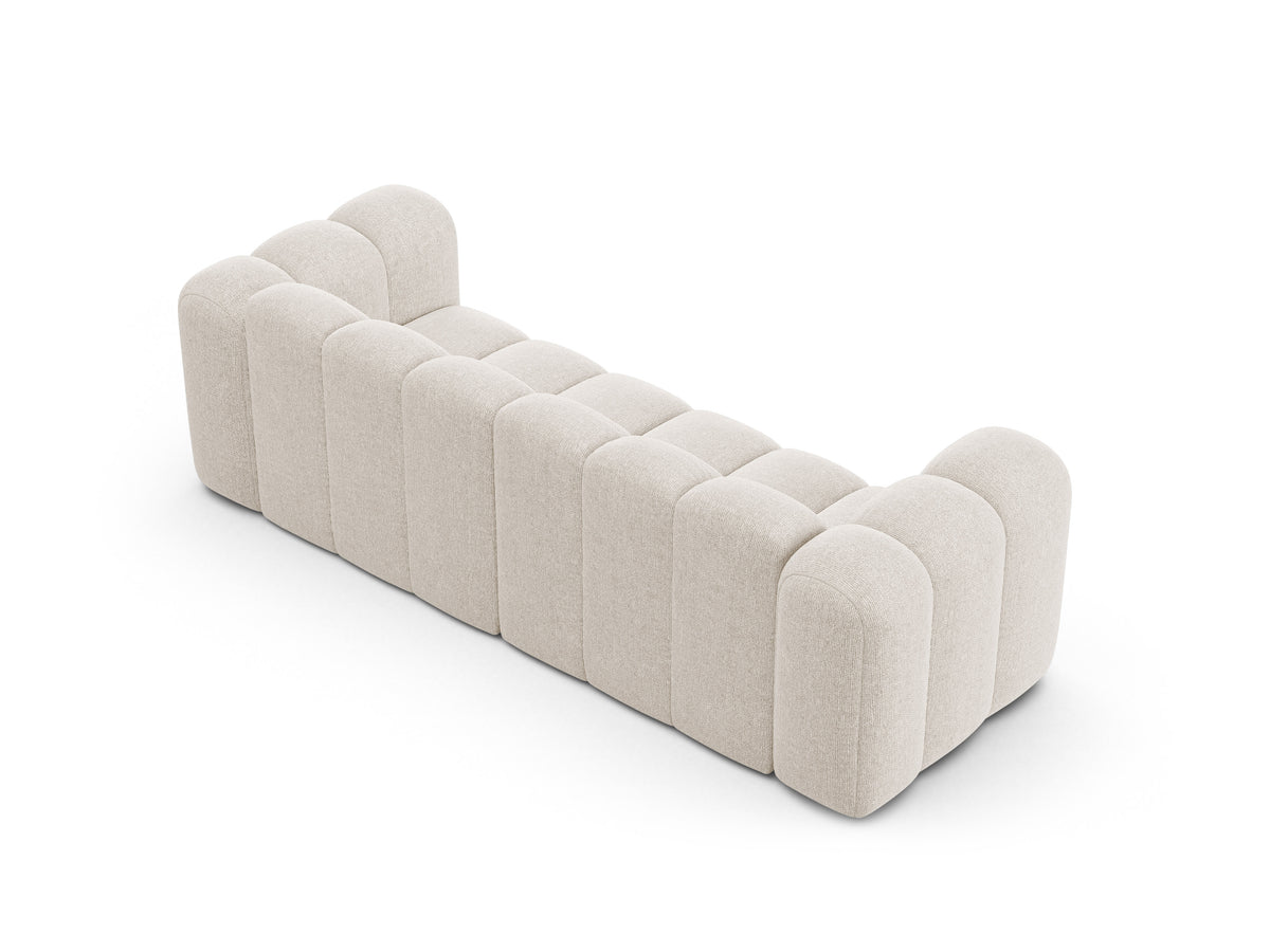 Sofa 3-osobowa LUPINE jasny beżowy szenil do salonu – Micadoni