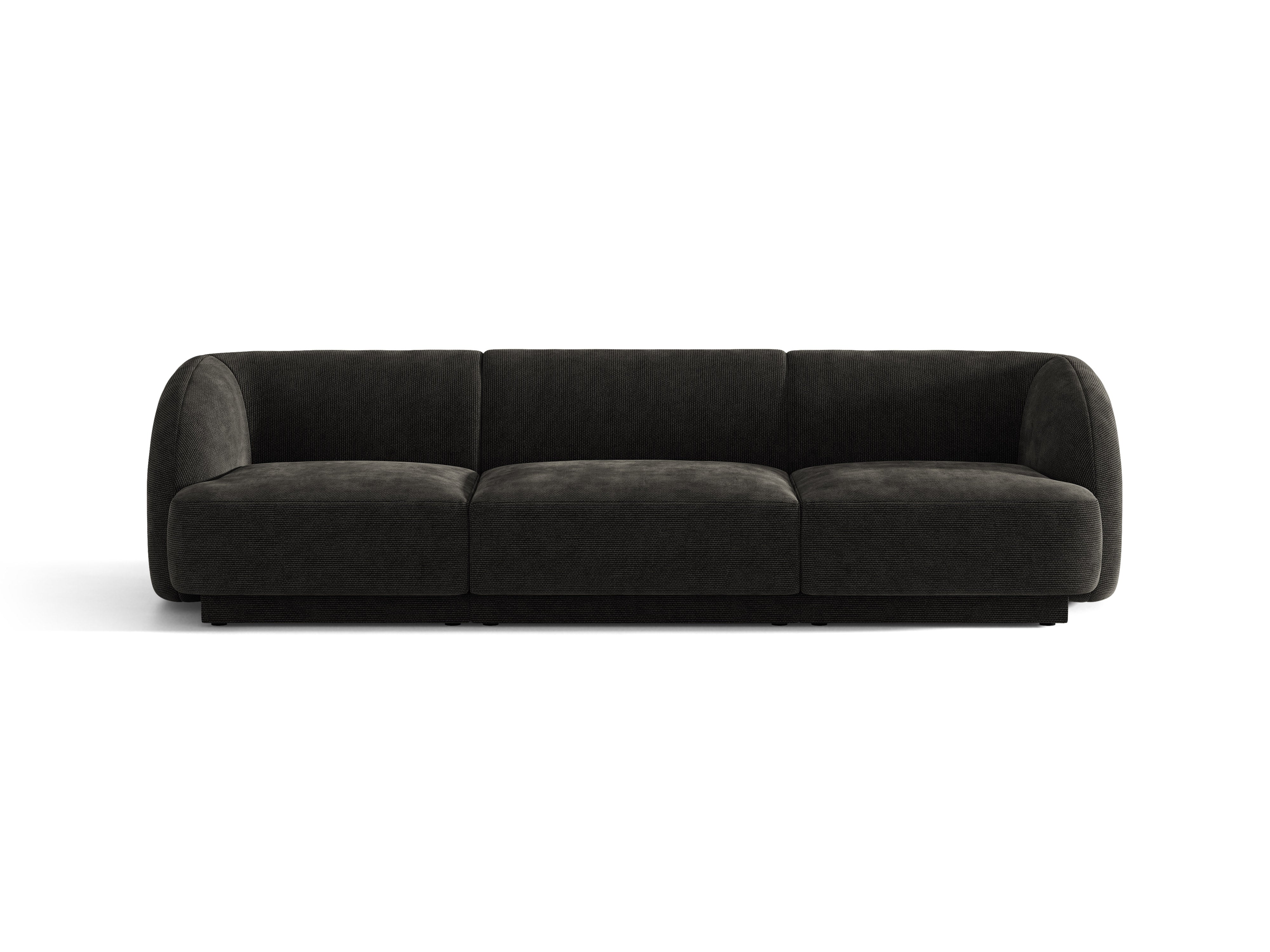 Sofa 3-zits MILEY zwart chenille
