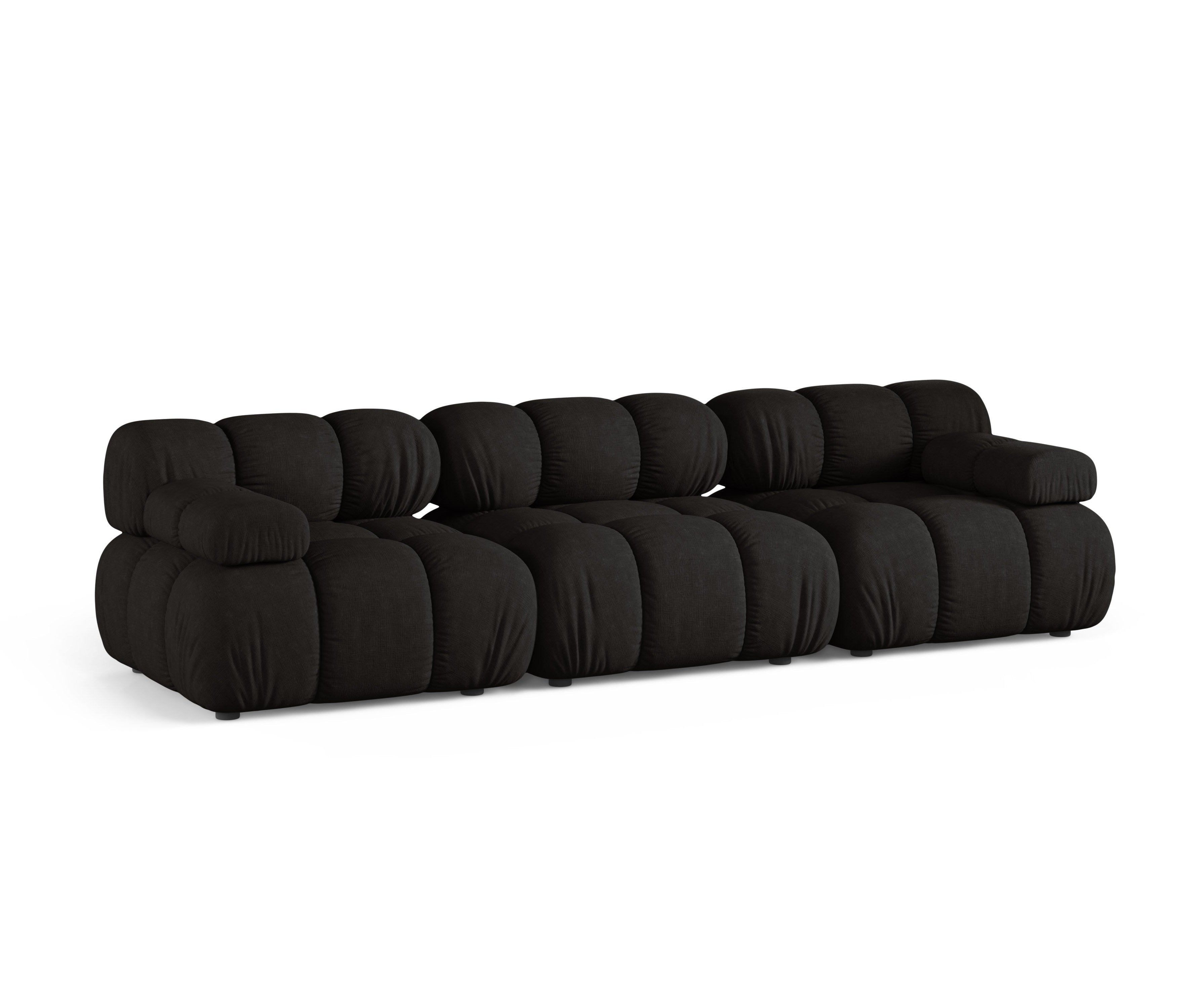 Modulaire 3-zitsbank BELLIS zwart