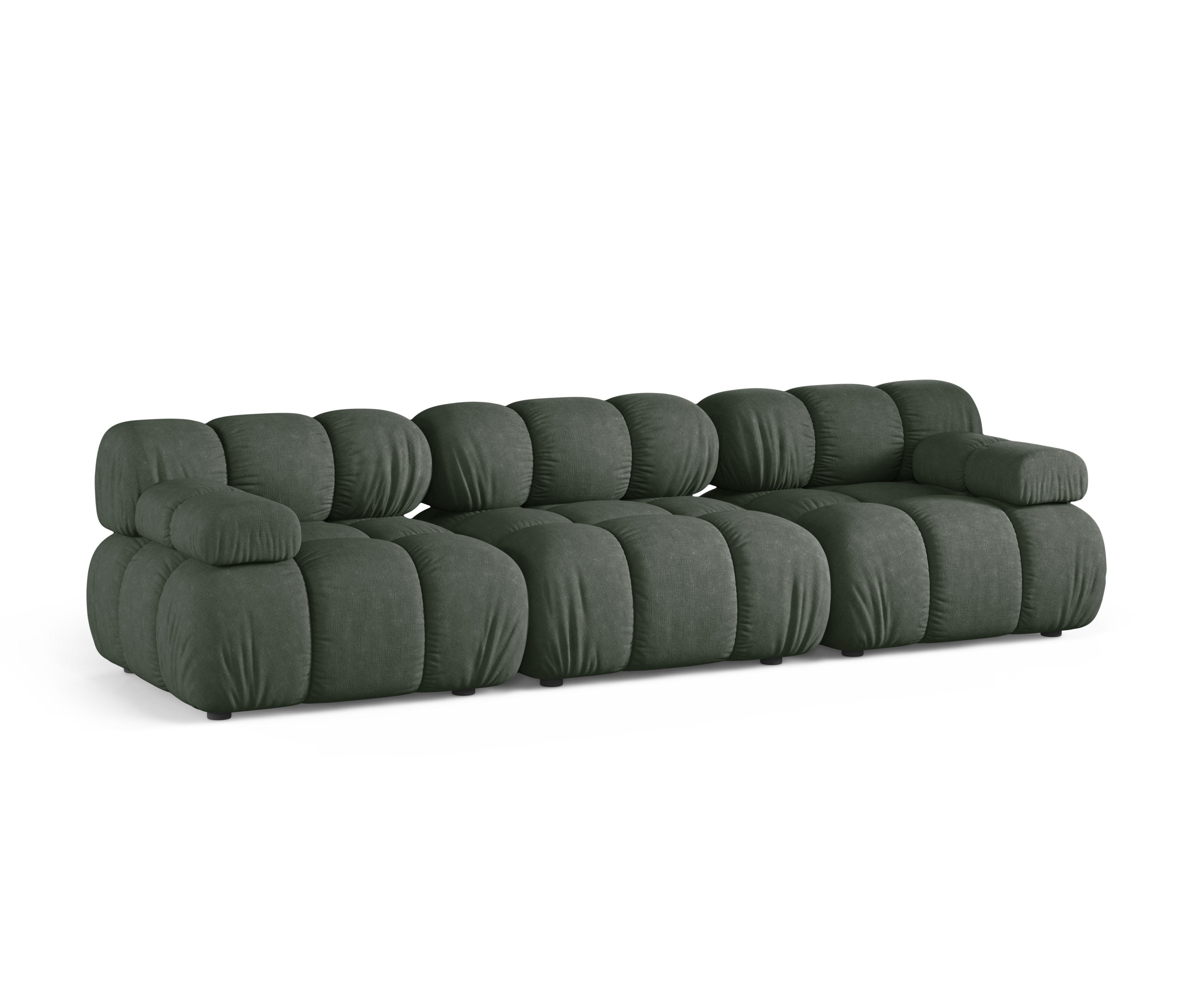 Modulaire 3-zitsbank BELLIS donkergroen