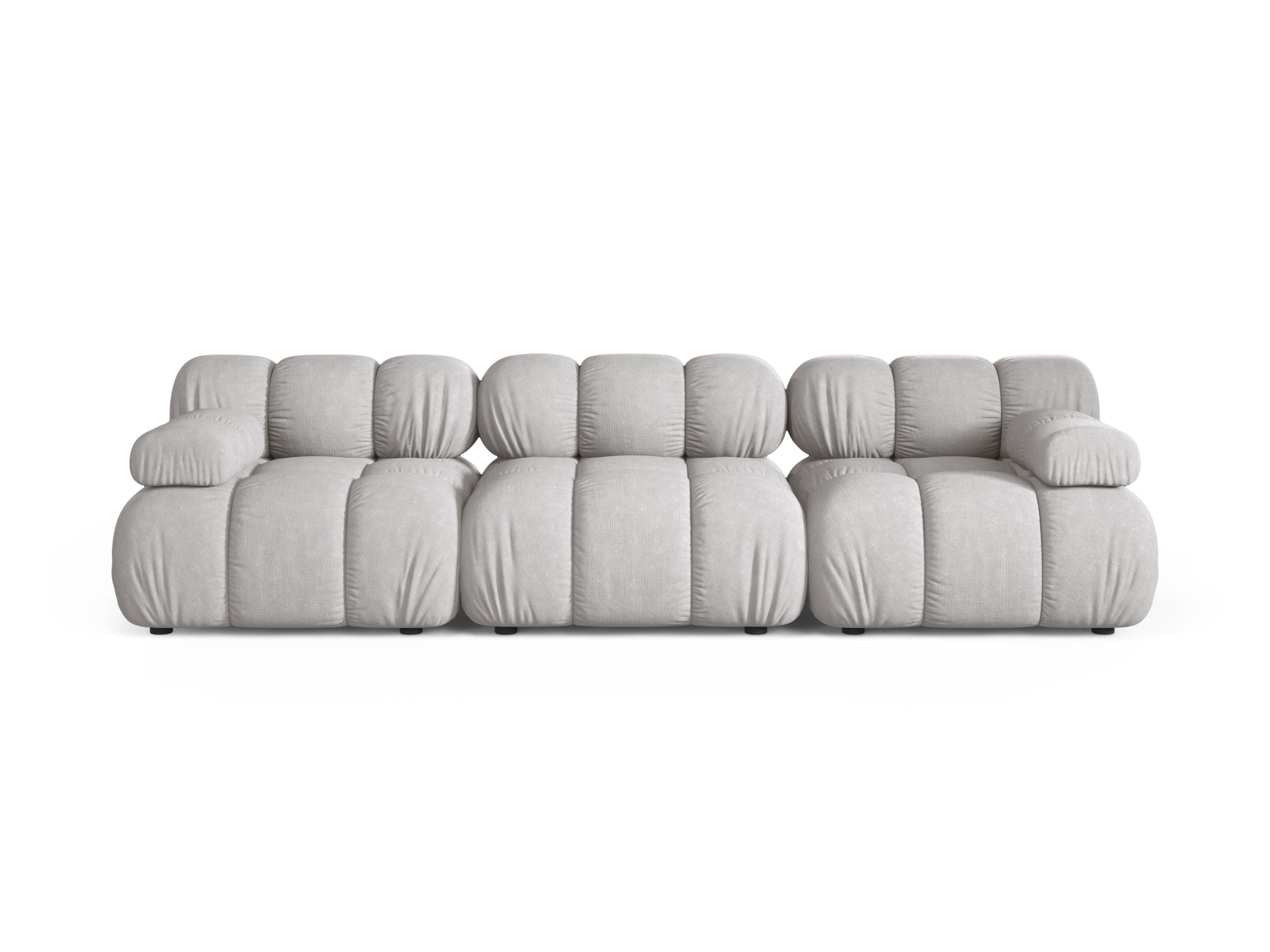 Modulaire 3-zitsbank BELLIS lichtgrijs