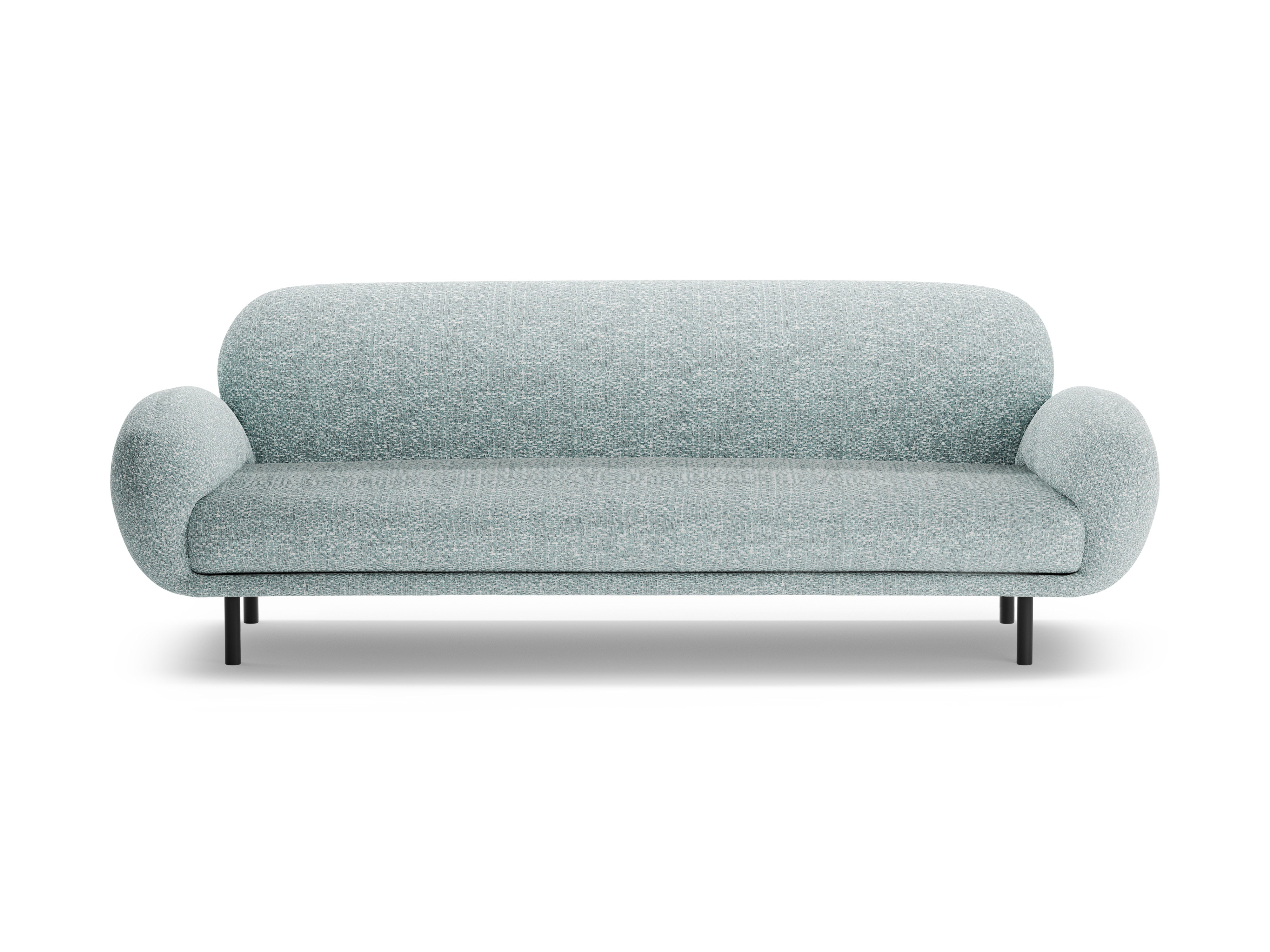 Sofa 3-zits POPPY gedempt blauw chenille