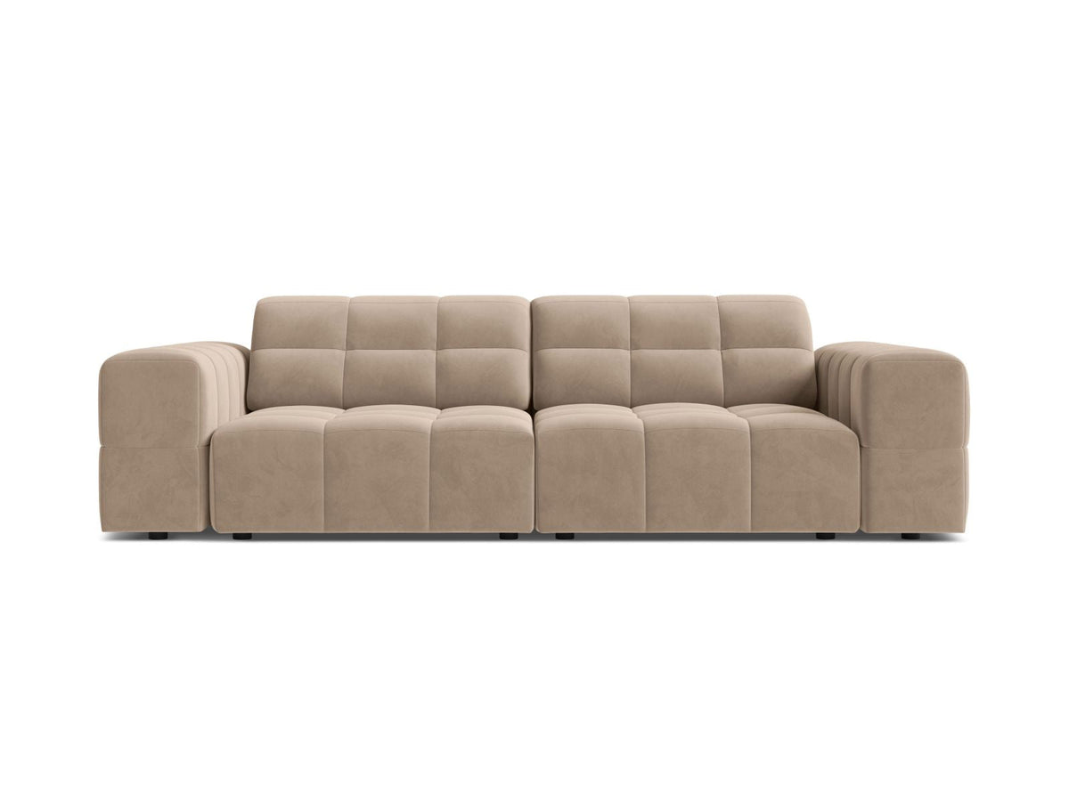 Sofa aksamitna 3-osobowa JENNIFER beżowy Venus – Micadoni