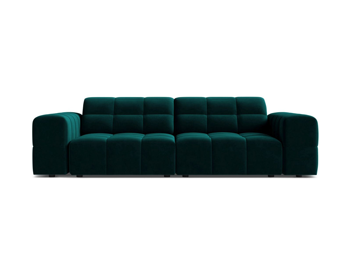Sofa aksamitna 3-osobowa JENNIFER ciemny petrol Venus – Micadoni