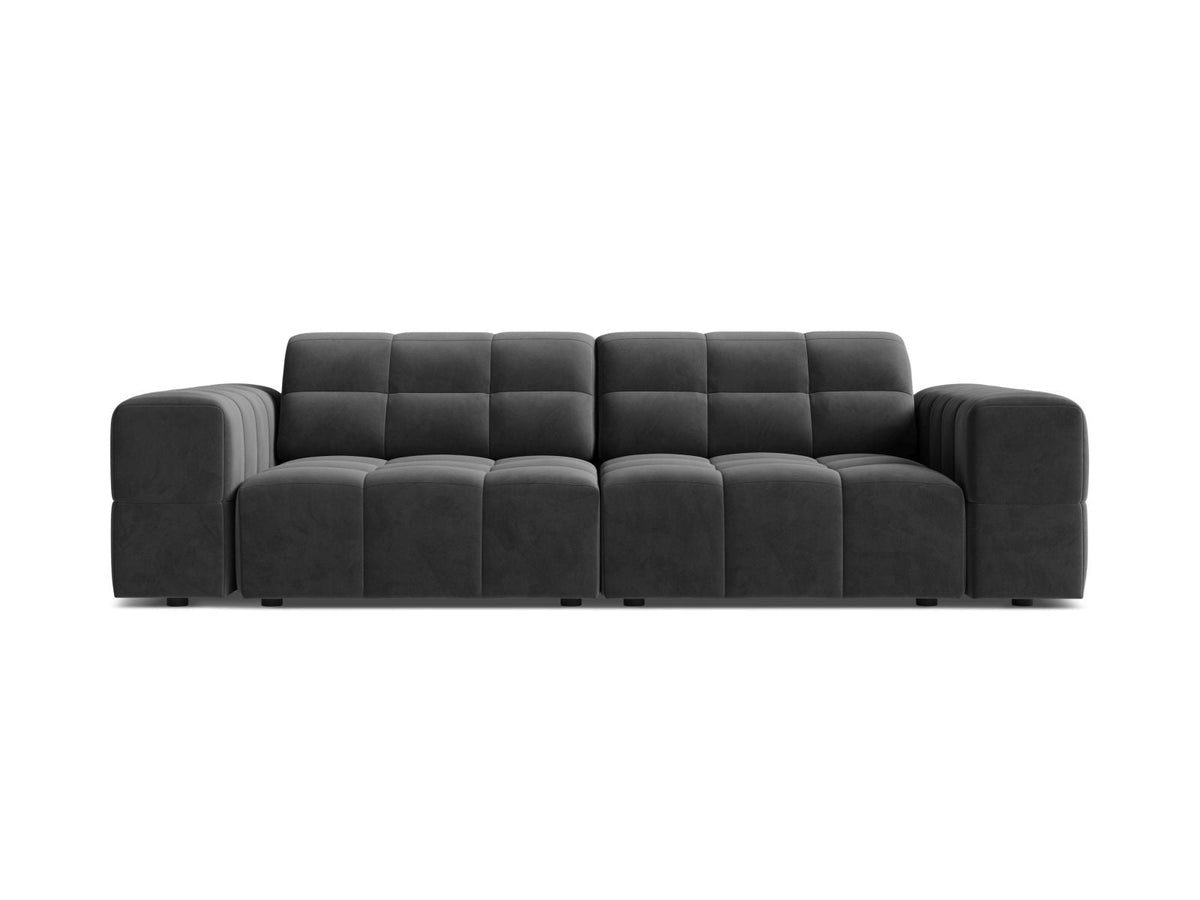 Sofa aksamitna 3-osobowa JENNIFER szary Venus – Micadoni