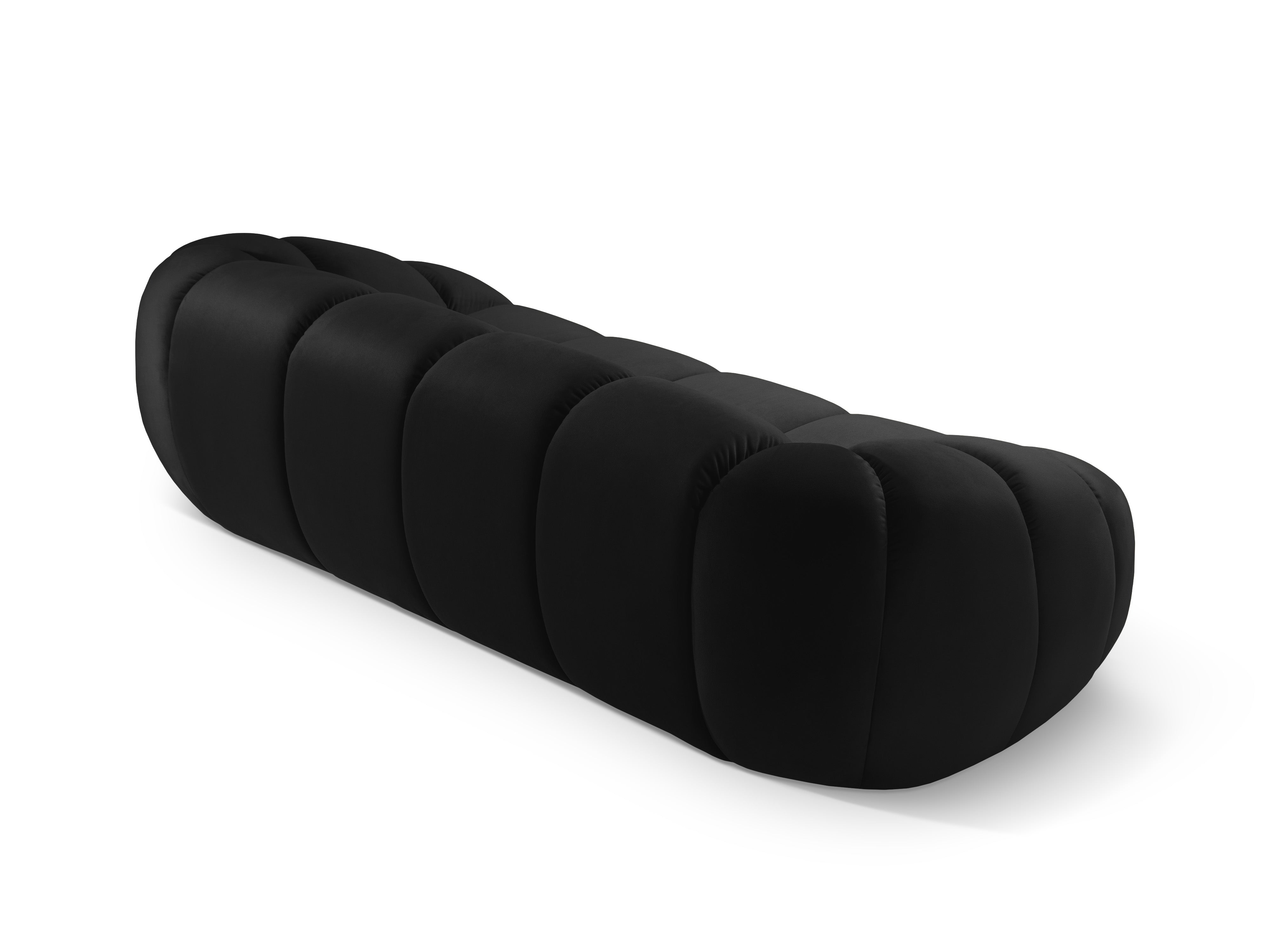 Sofa van fluweel voor 3 personen DIANA zwart