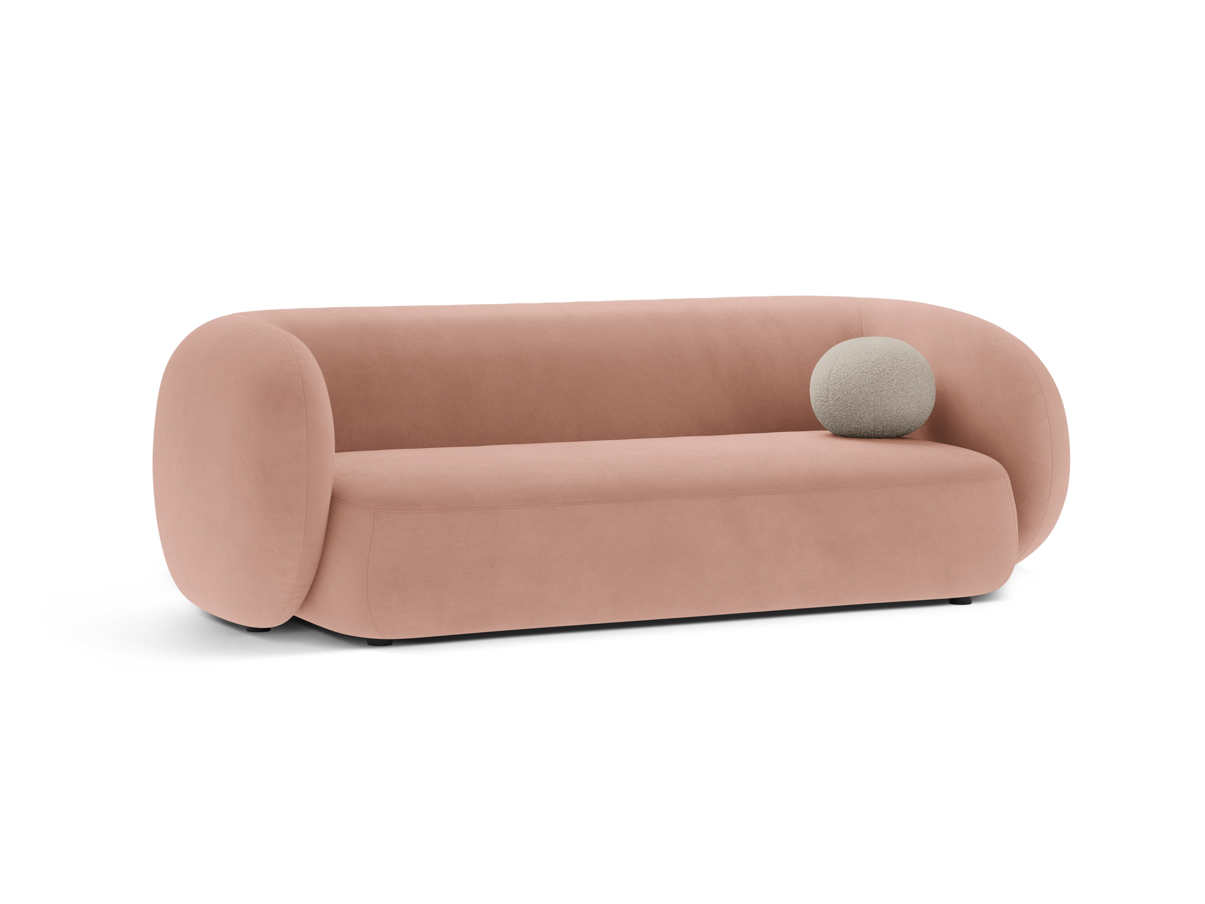 Sofa van fluweel 3-zits KATE roze