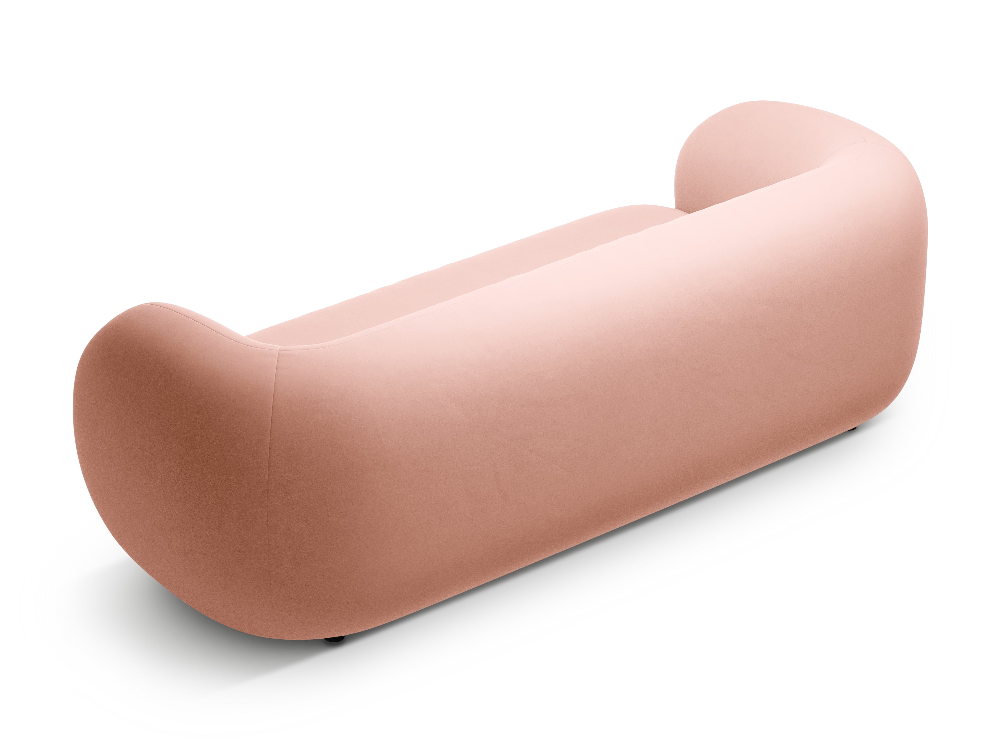 Sofa van fluweel 3-zits KATE roze
