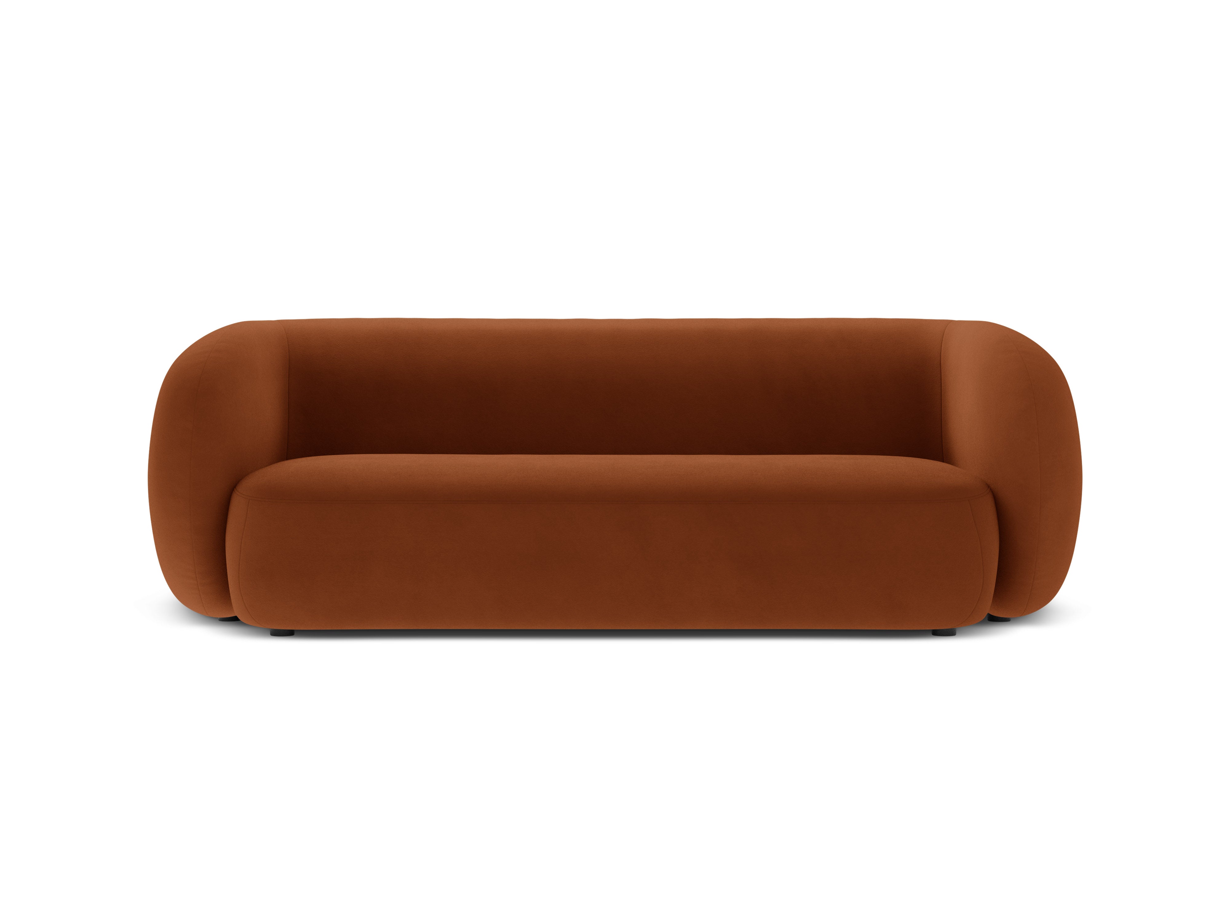 Terracotta 3-zits fluwelen bank KATE