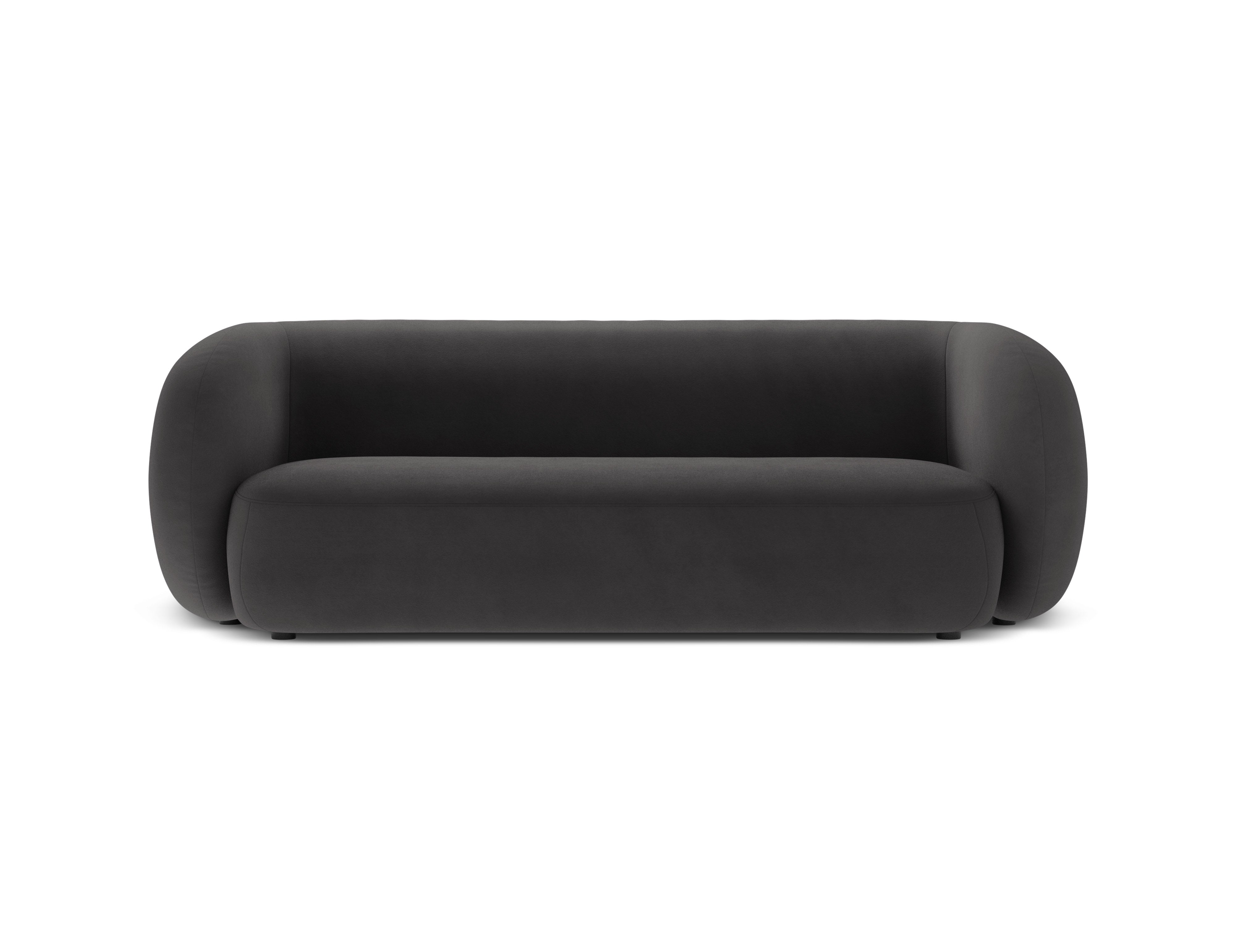 Sofa van fluweel 3-zits KATE donkergrijs