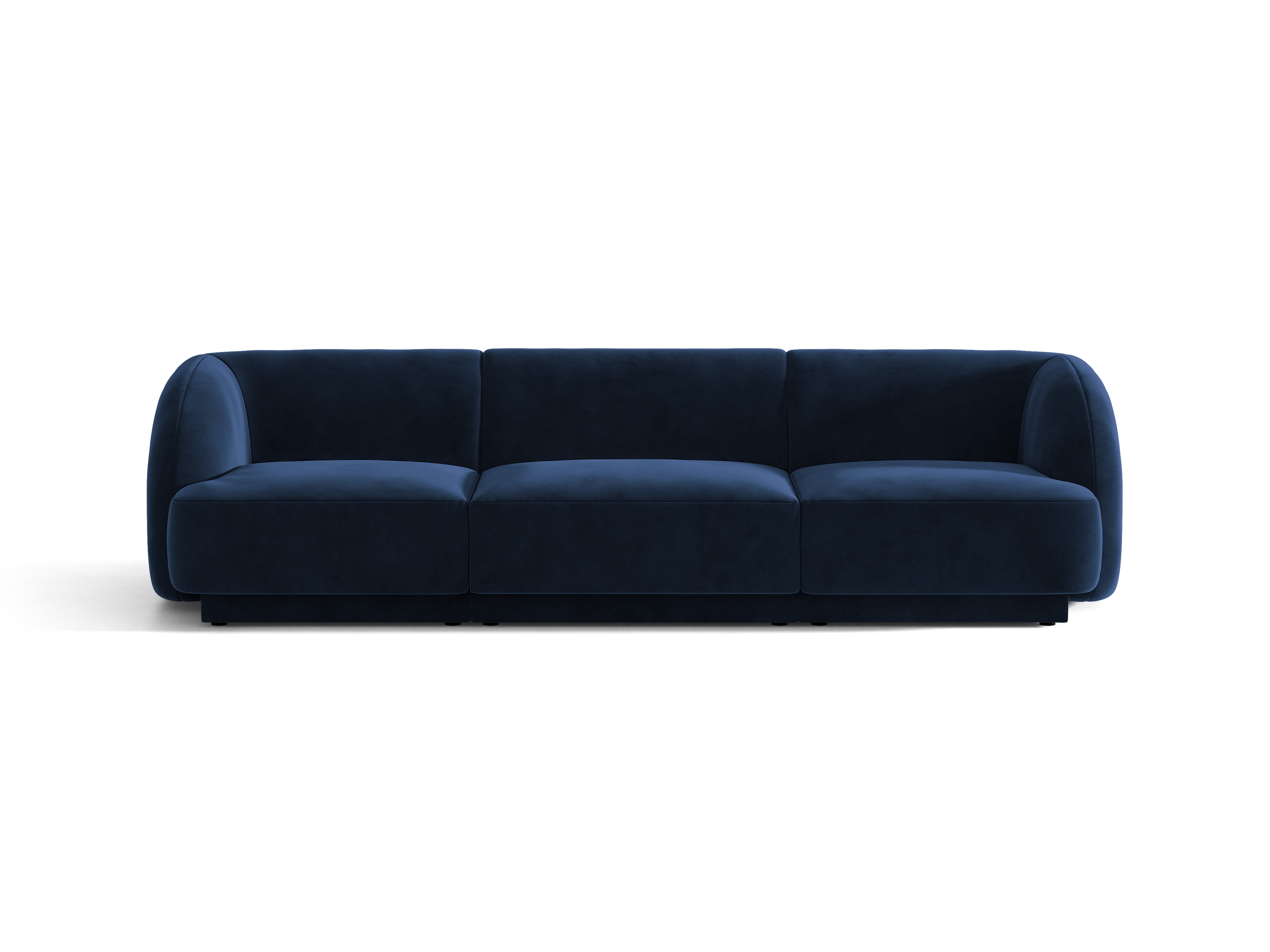 Sofa van fluweel 3-zits MILEY koninklijk blauw