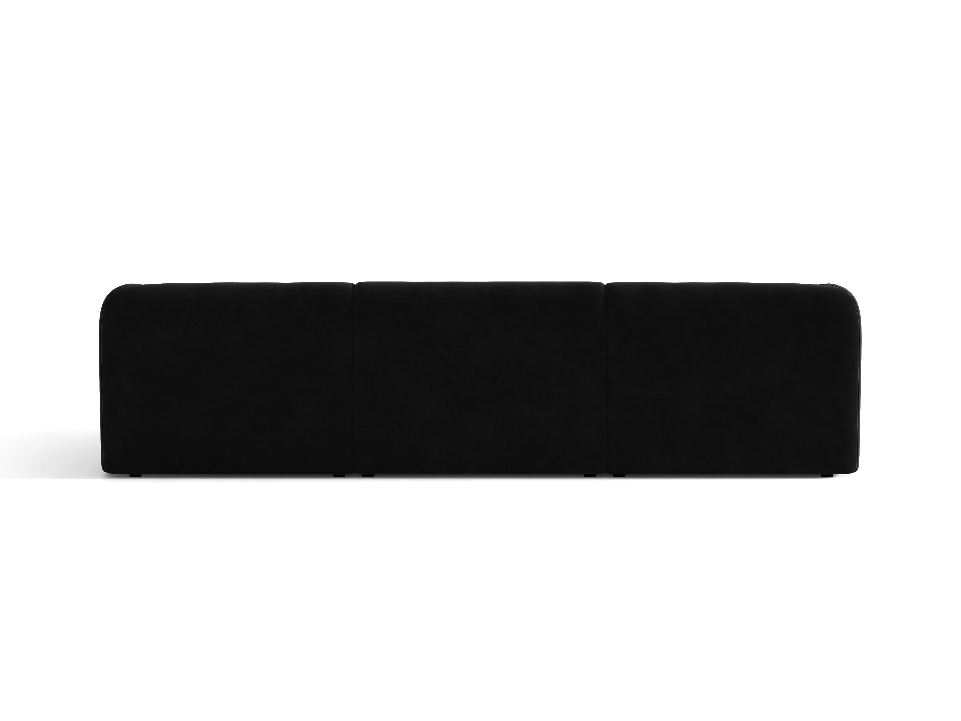 Sofa van fluweel 3-zits MILEY zwart