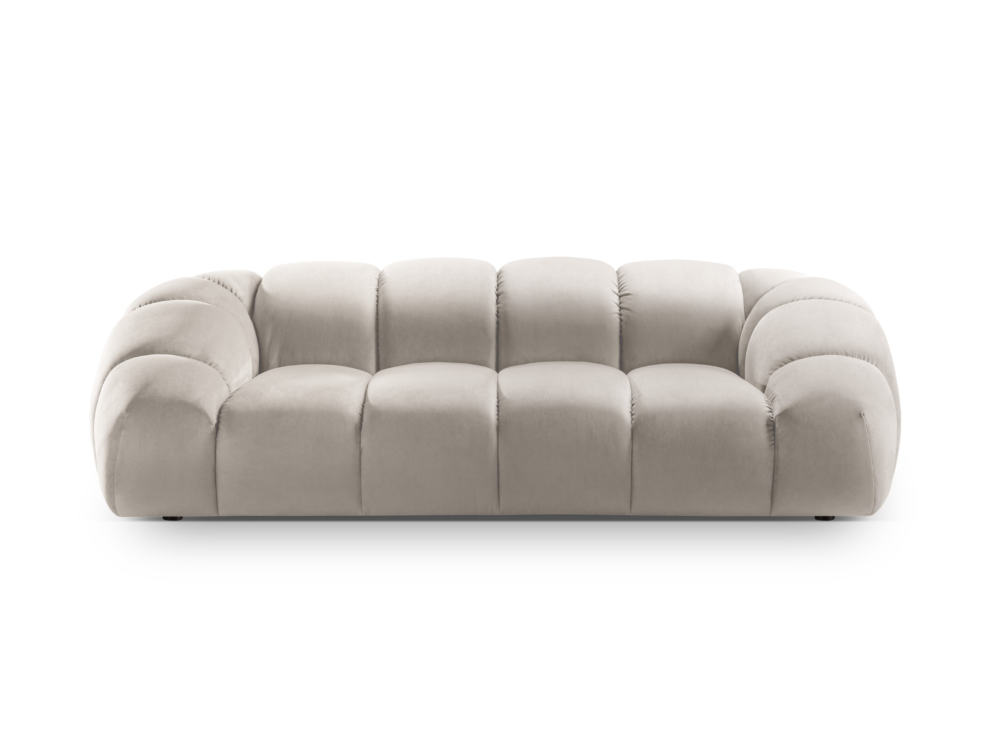 Sofa van fluweel 2,5-persoons DIANA beige