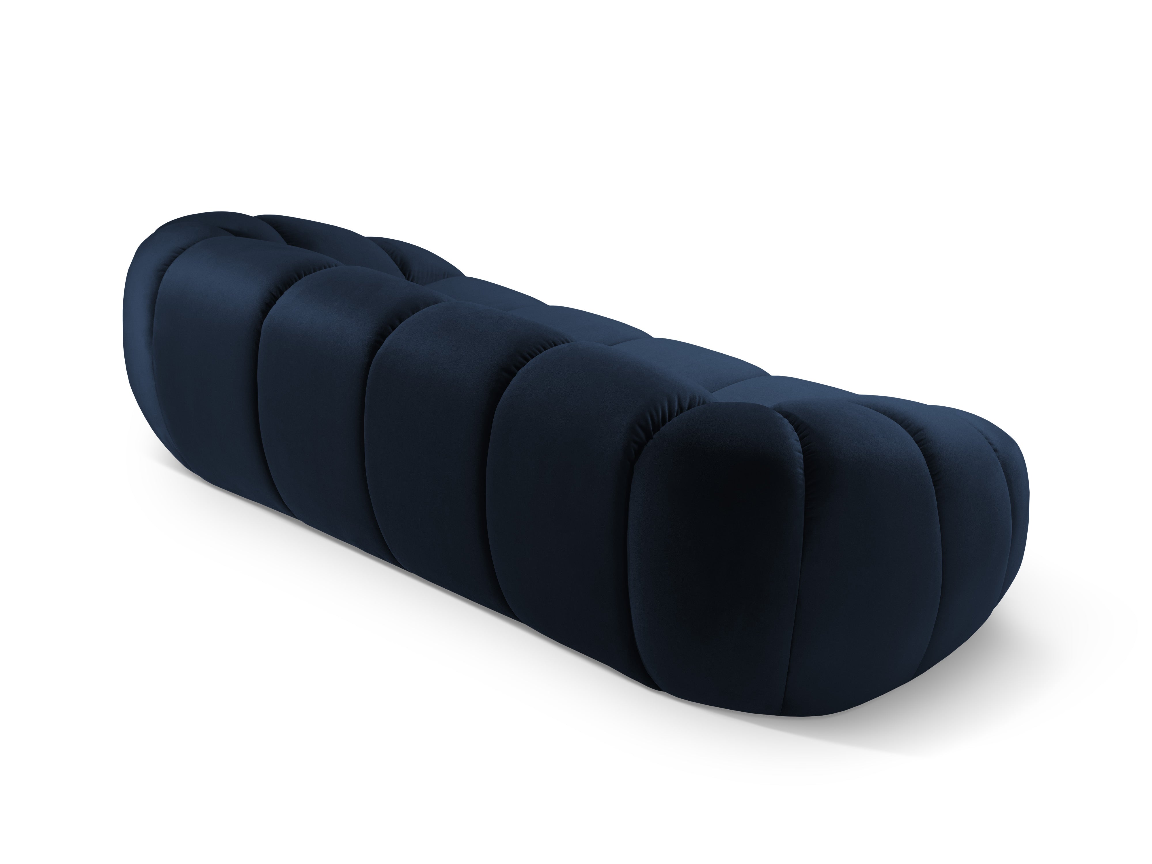 Sofa van fluweel 2,5-persoons DIANA koninklijk blauw