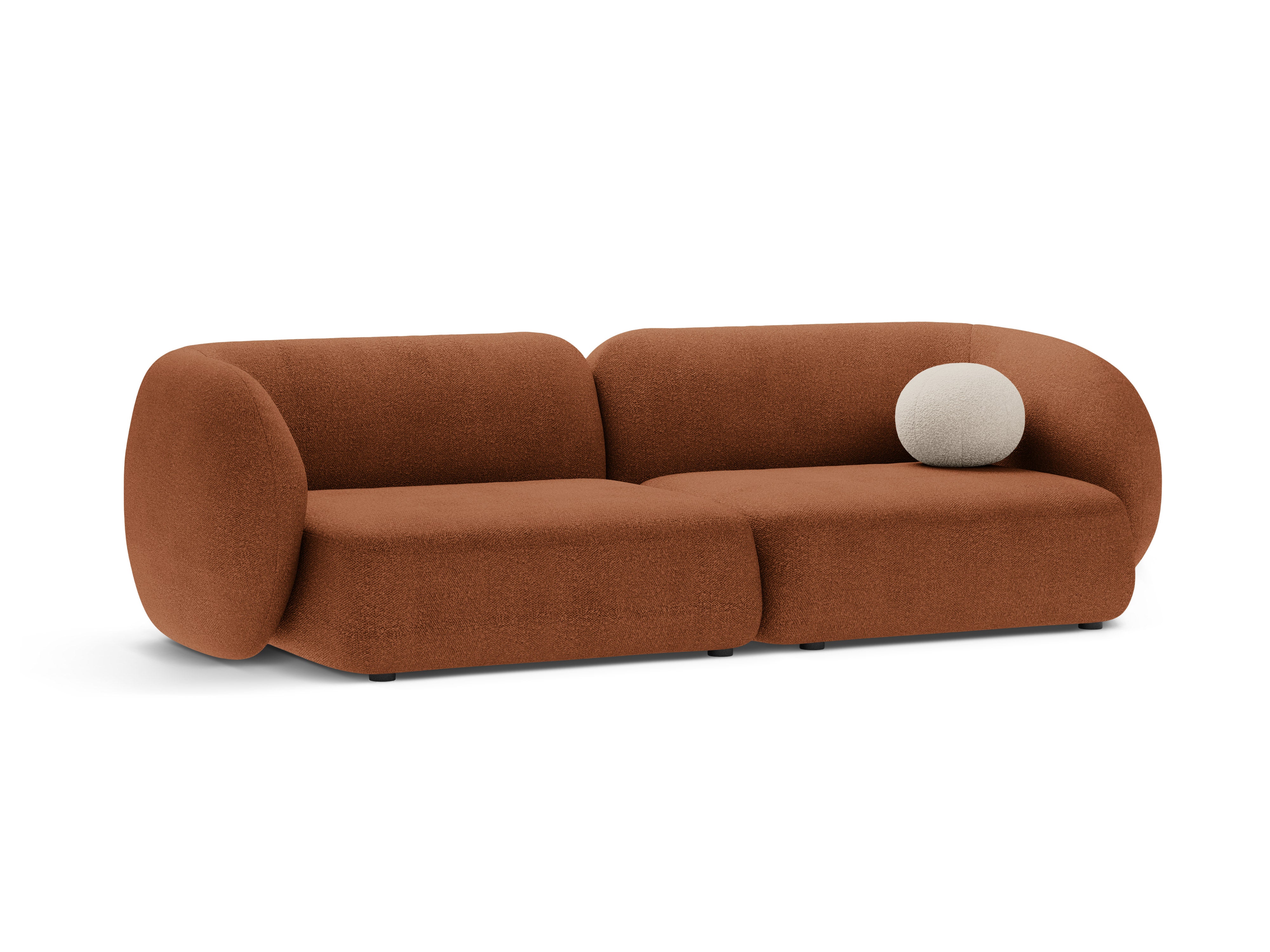 Sofa 4-persoons KATE terracotta boucle