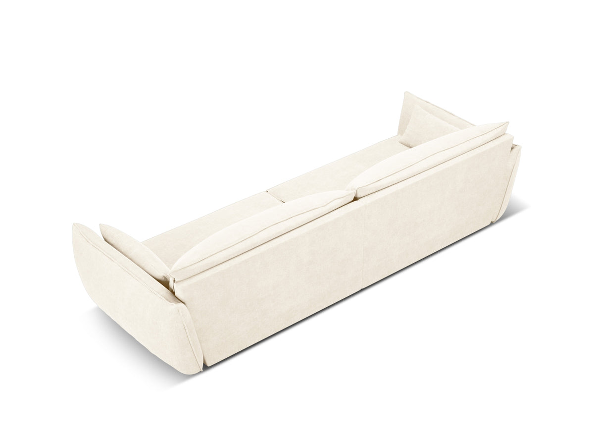Sofa 4-osobowa KAELLE jasnobeżowy szenil Over The Horizon – ujęcie tylne