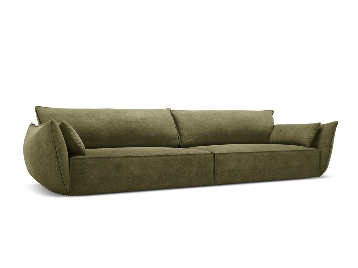Sofa 4-osobowa KAELLE zielony szenil Over The Horizon – ujęcie boczne