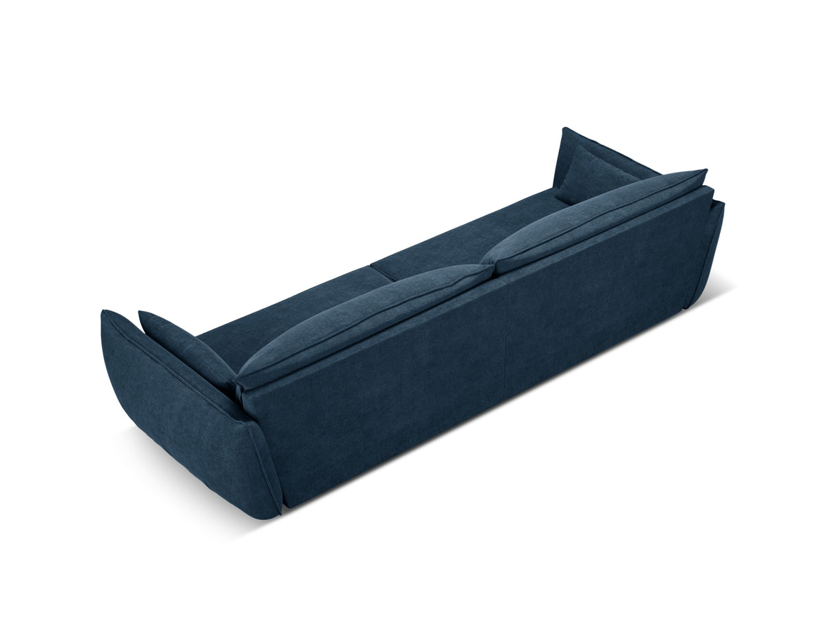 Sofa 4-osobowa KAELLE kobaltowy szenil Over The Horizon – ujęcie tylne
