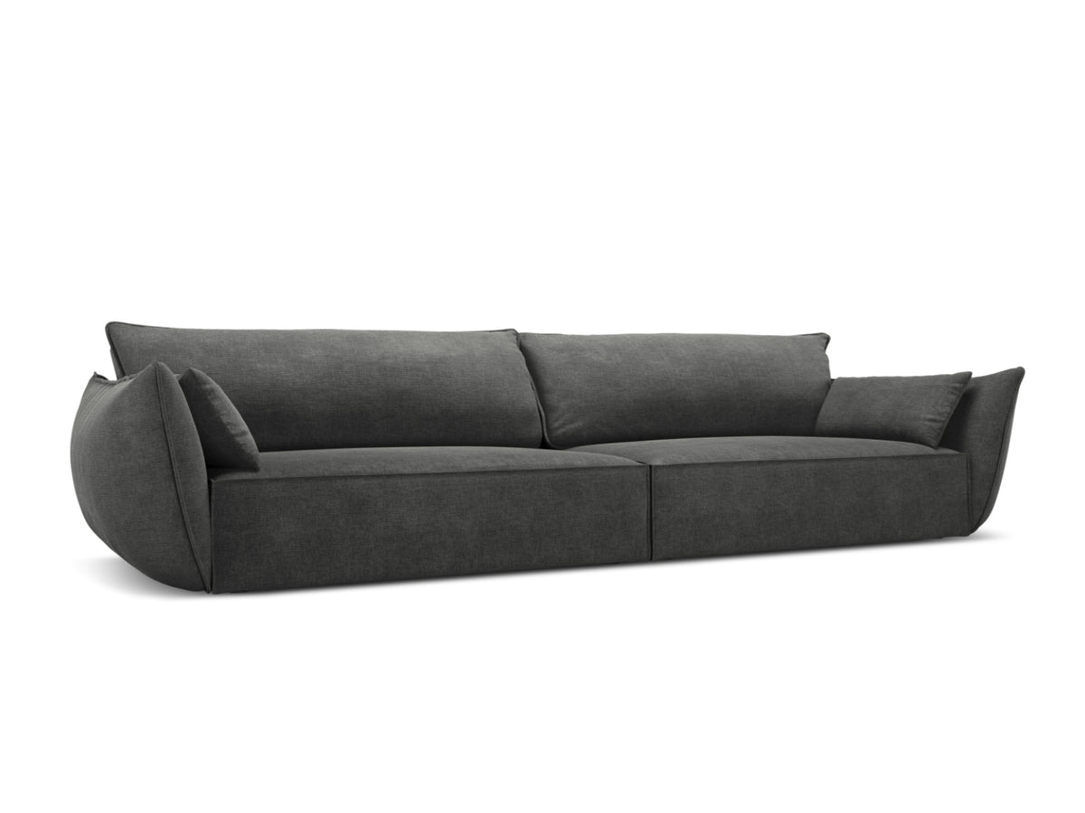 Sofa 4-osobowa KAELLE grafitowy szenil Over The Horizon – ujęcie boczne