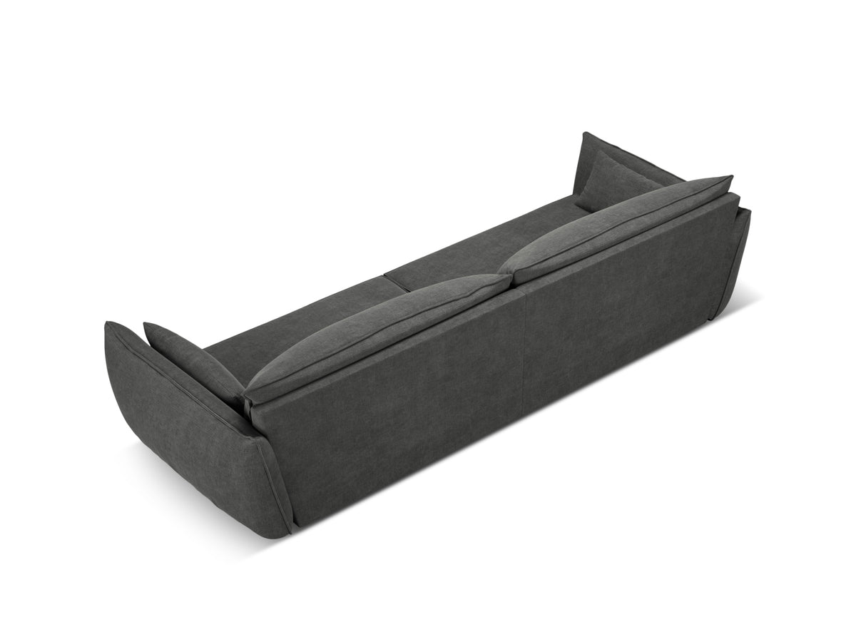 Sofa 4-osobowa KAELLE grafitowy szenil Over The Horizon – ujęcie tylne