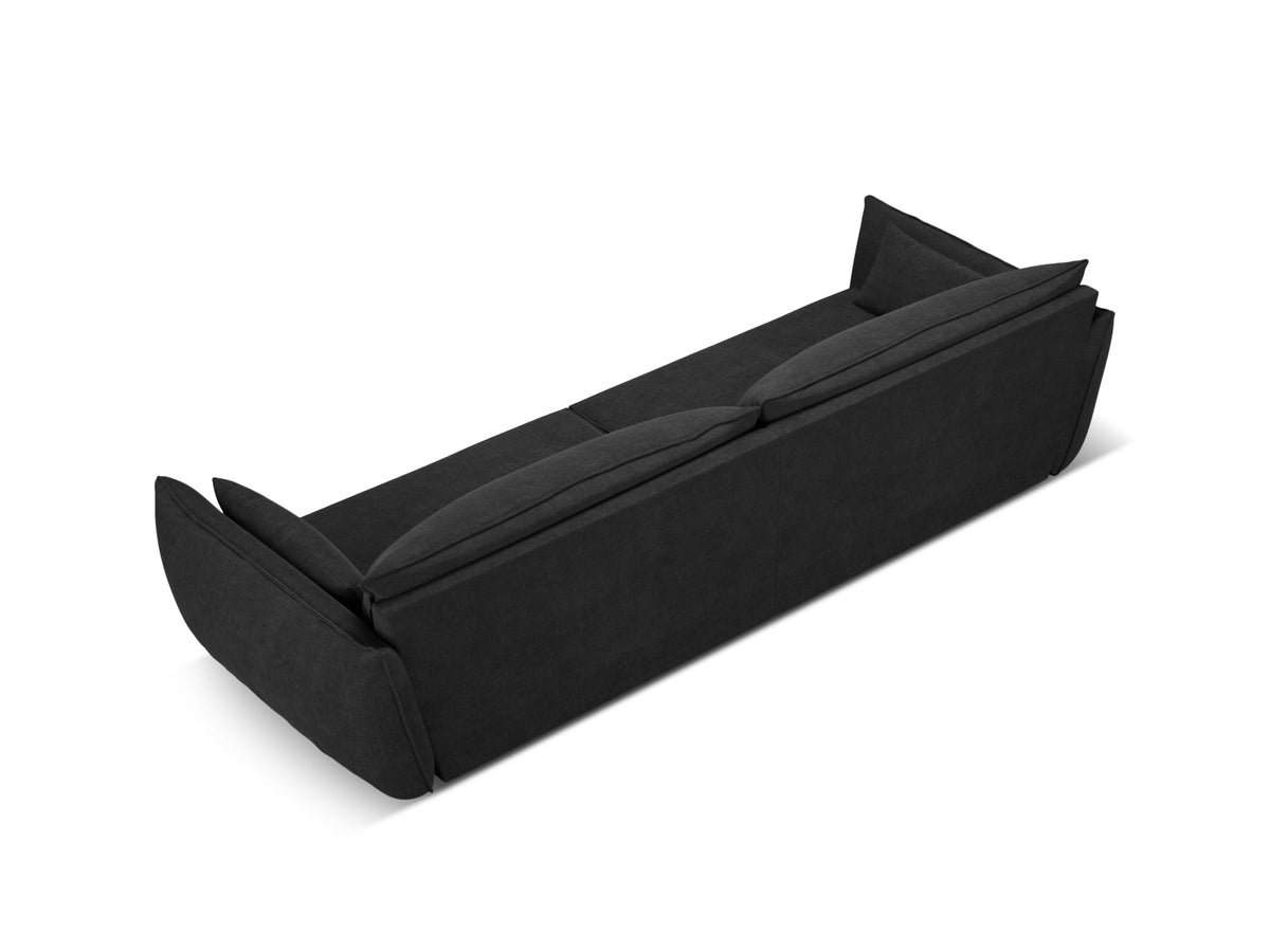 Sofa 4-osobowa KAELLE czarny szenil Over The Horizon – ujęcie tylne