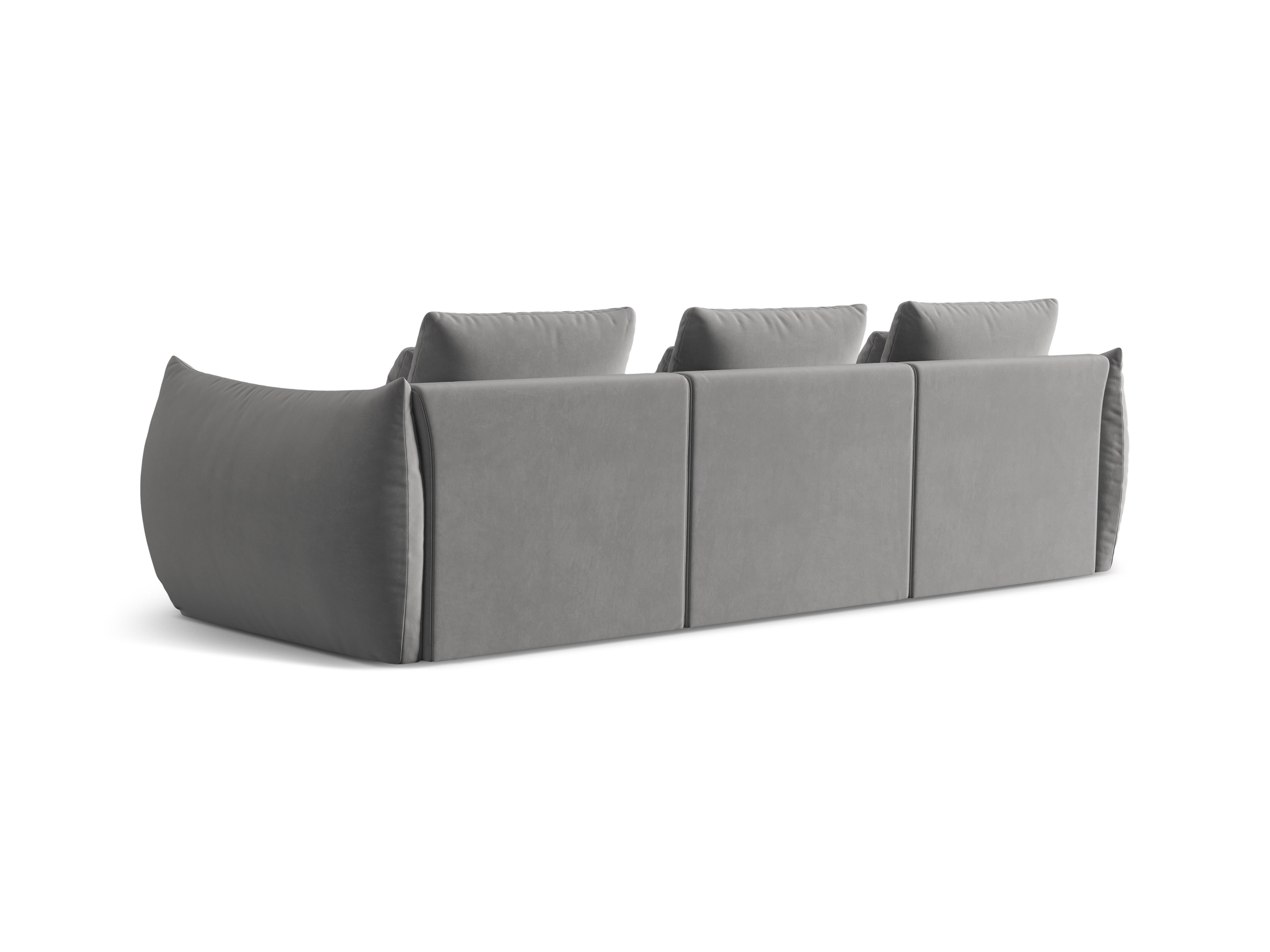 Samtsofa 4-Sitzer Bloom Grey