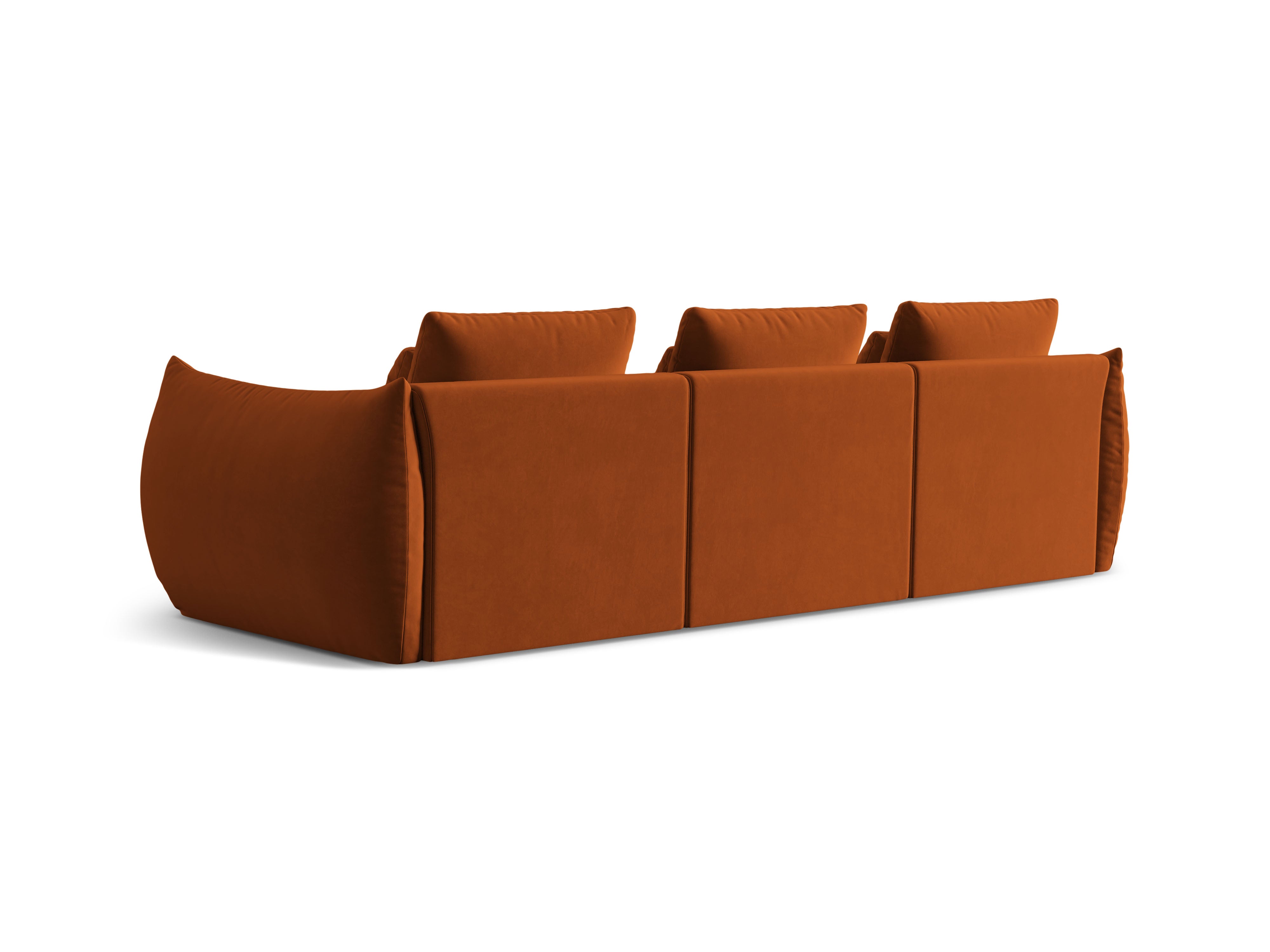 Velvet sofa 4-person Bloom Terracotta