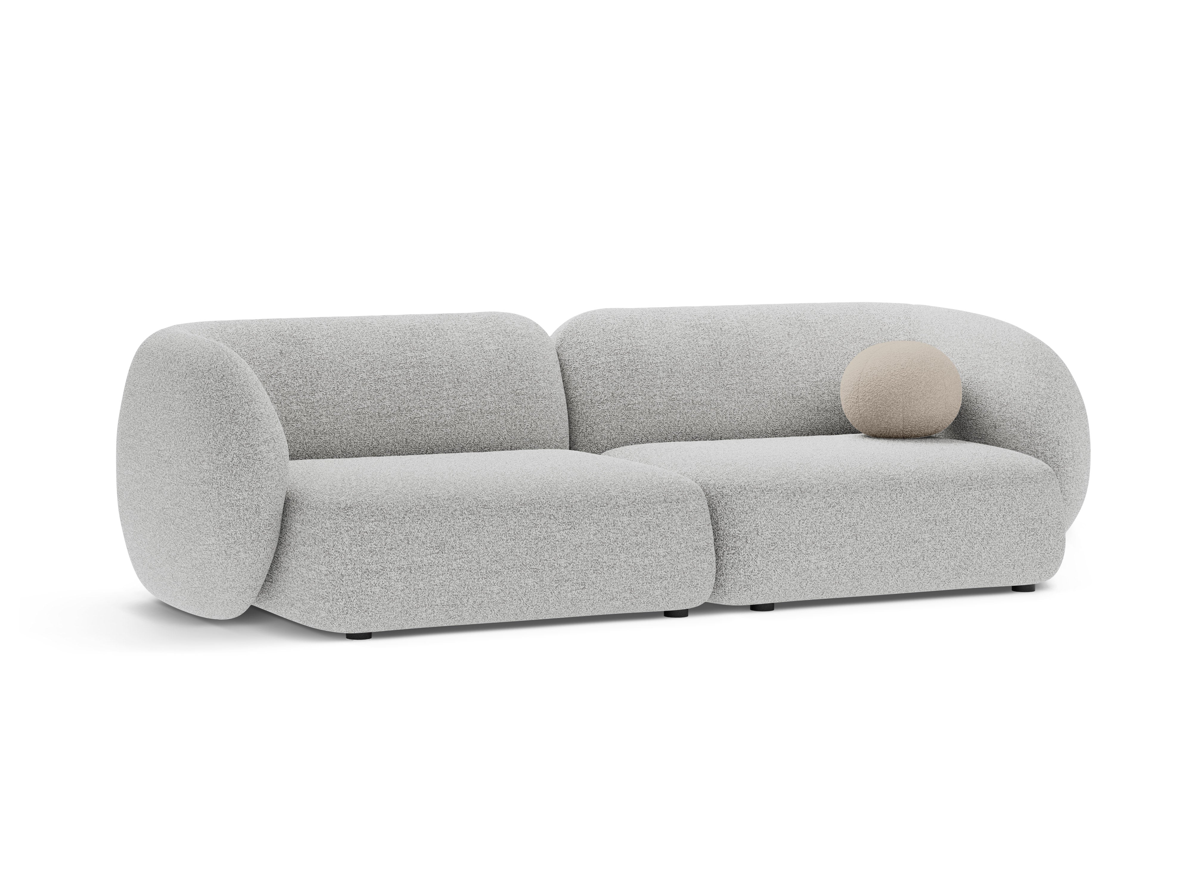 Sofa 4-persoons KATE lichtgrijs gemêleerd