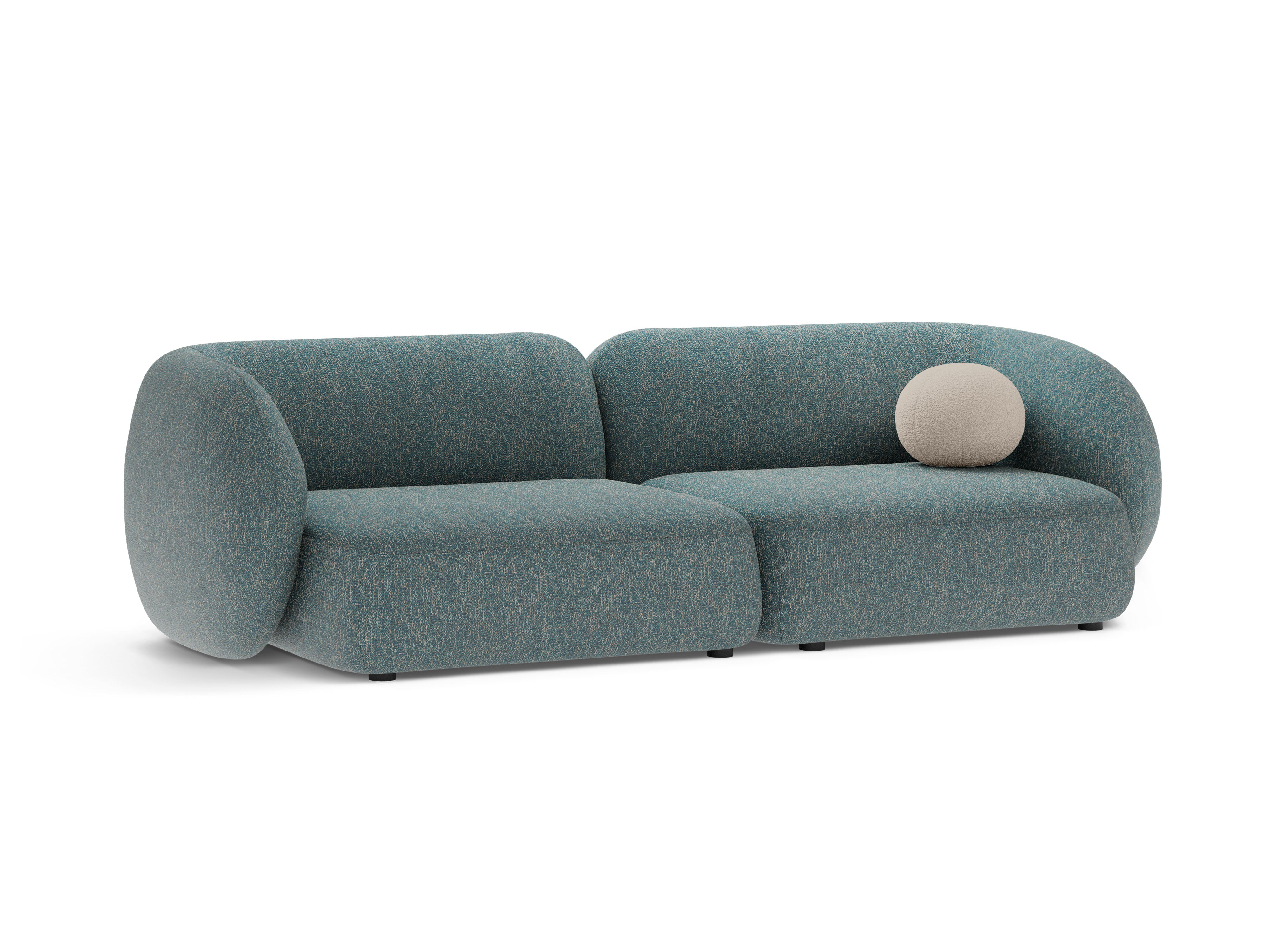 Sofa 4-persoons KATE blauw gemêleerd