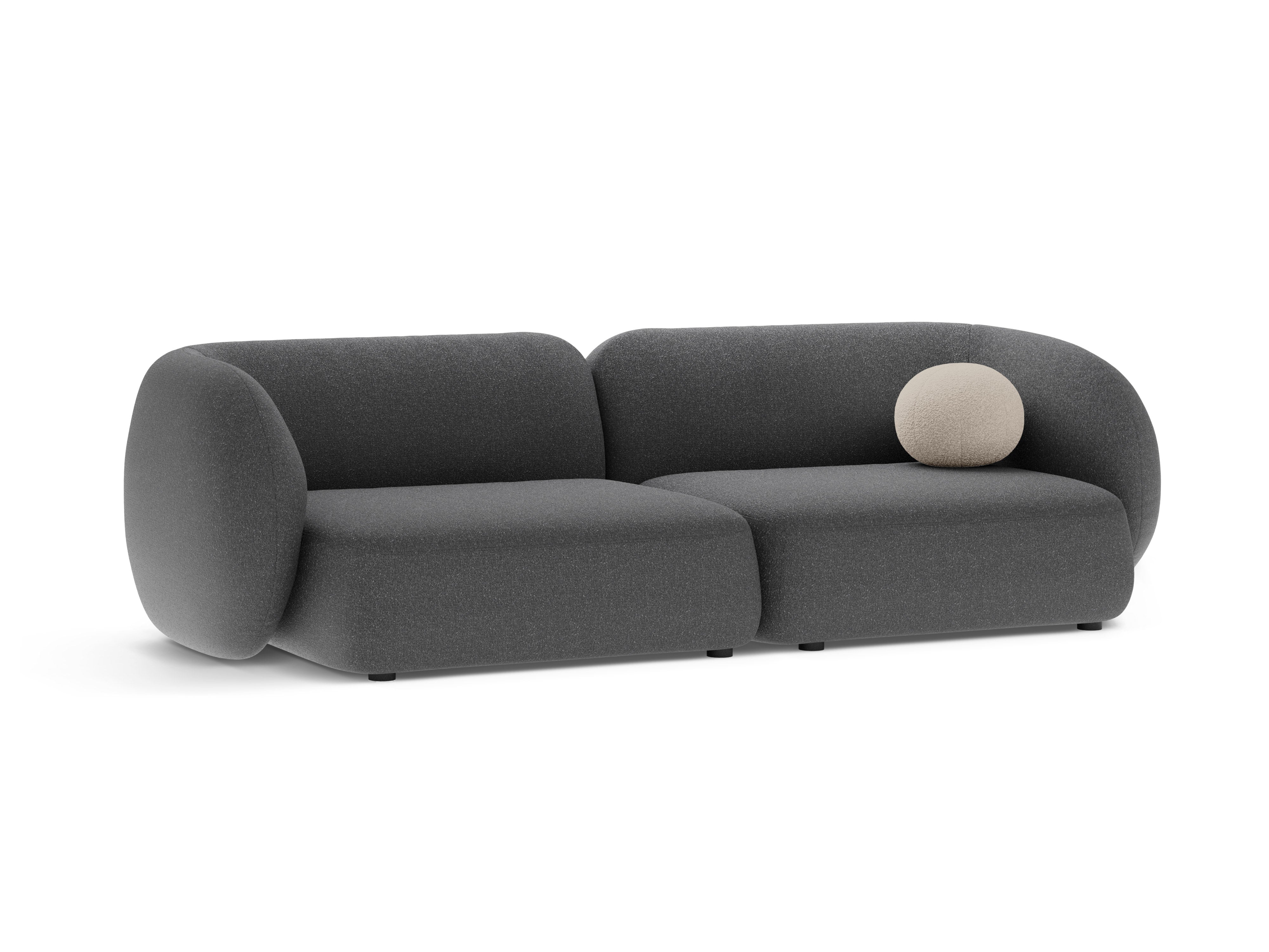 Sofa für 4 Personen KATE dunkelgrau meliert