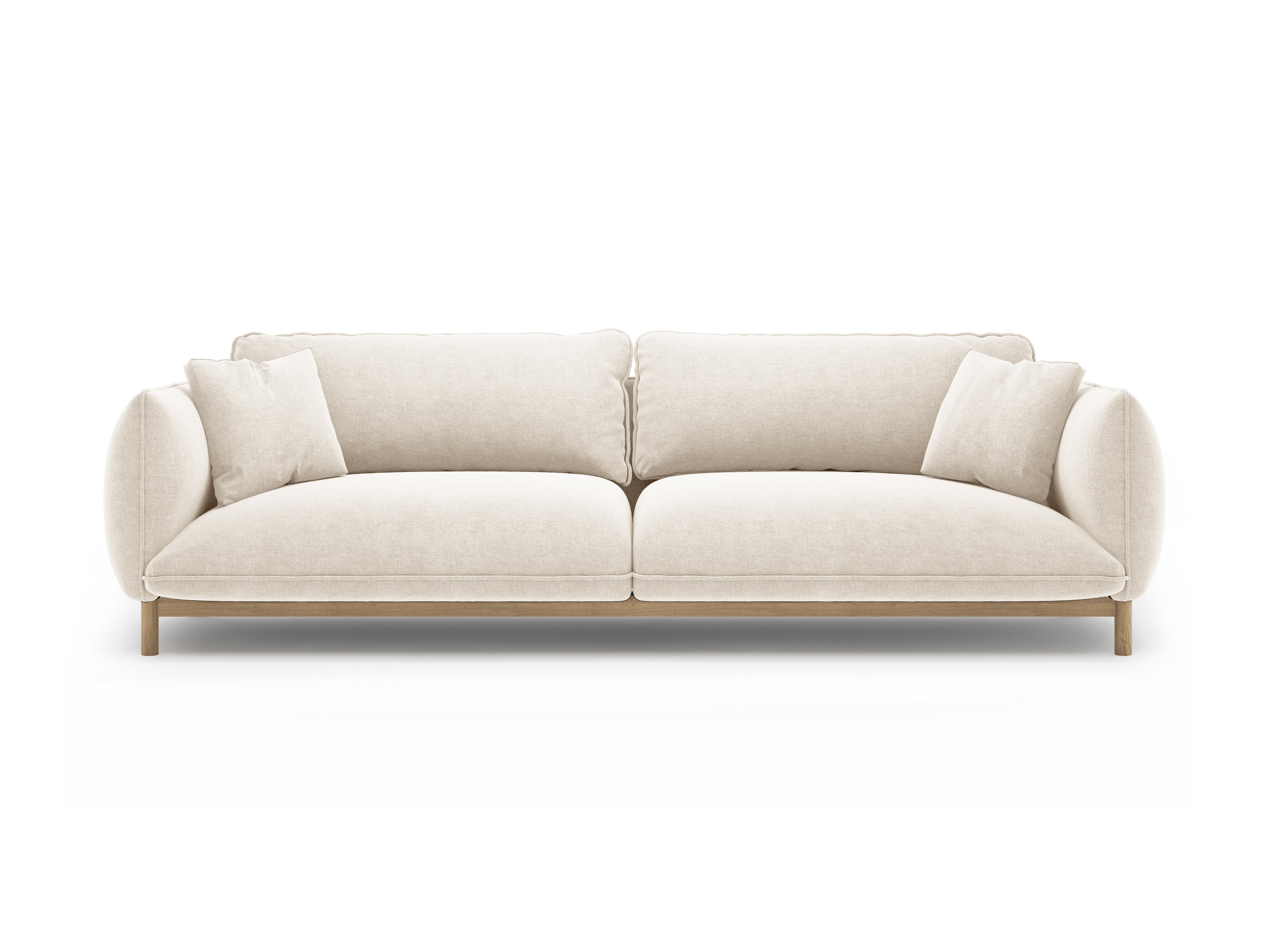 Sofa für 4 Personen ADA Elfenbein Chenille
