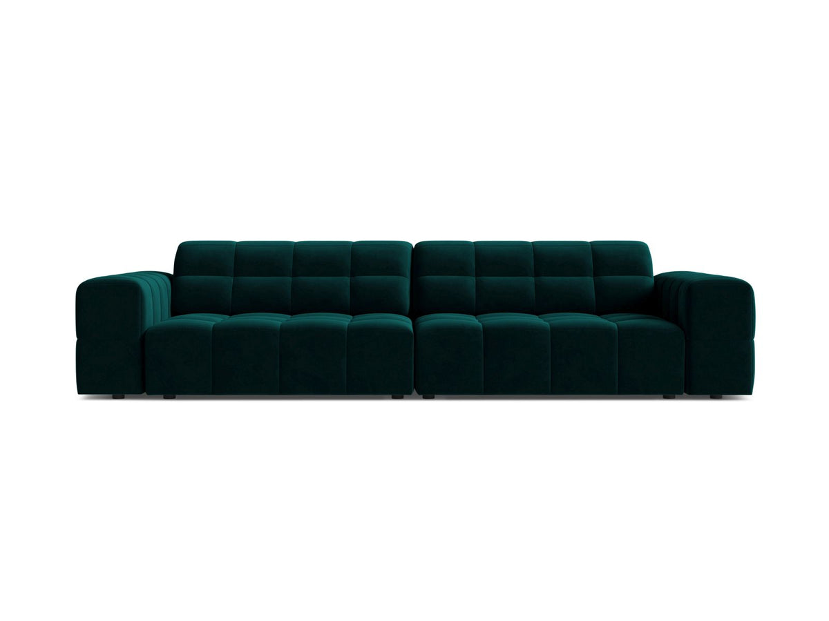 Sofa aksamitna 4-osobowa JENNIFER ciemny petrol Venus – Micadoni