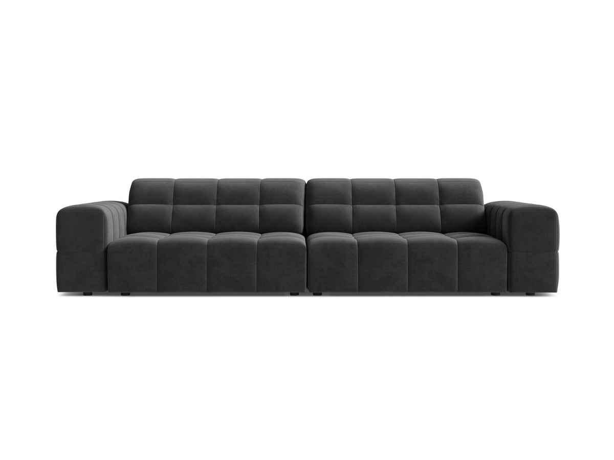 Sofa aksamitna 4-osobowa JENNIFER szary Venus – Micadoni