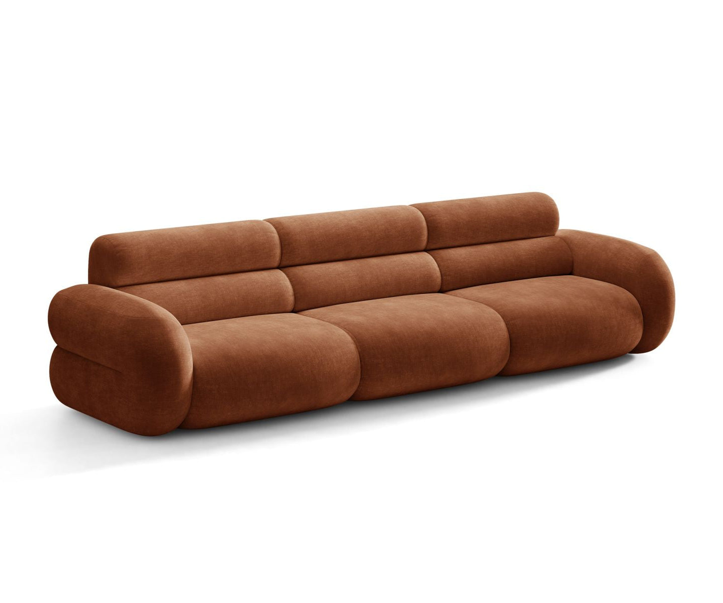 Sofa voor 4 personen NEO baksteen chenille