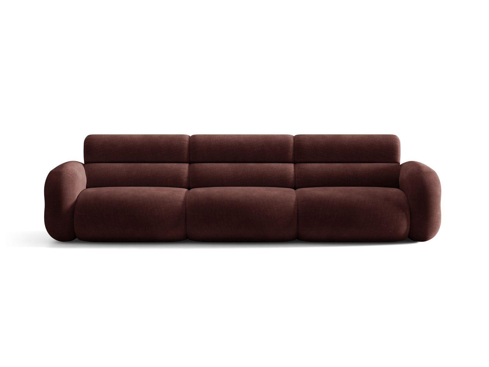 Sofa voor 4 personen NEO in kersenrode chenille