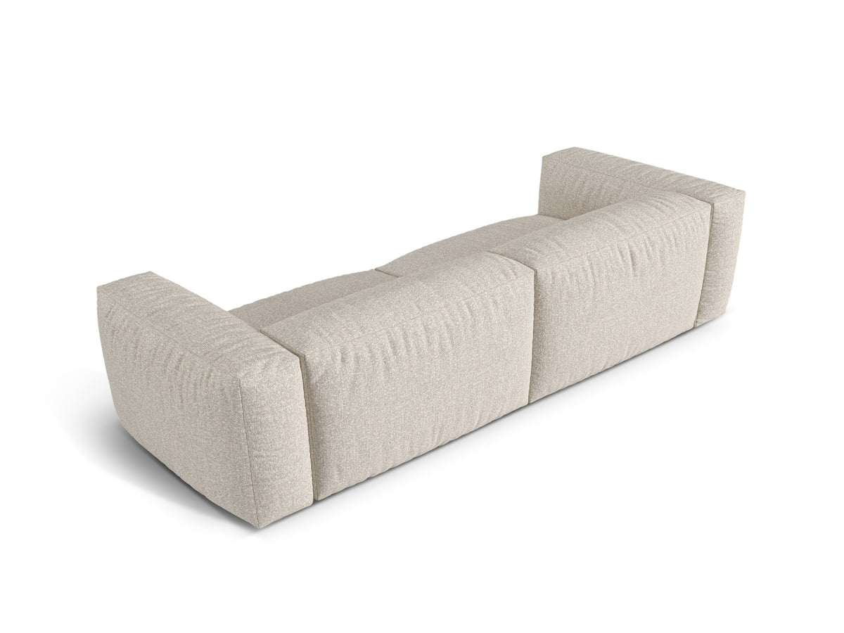 Sofa 4-osobowa MARTINA beżowy boucle – ujęcie tylne